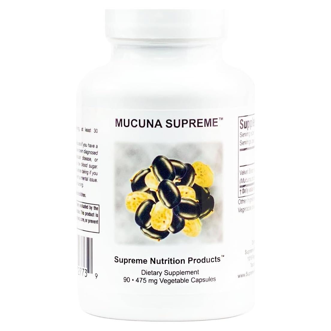 Mucuna Supreme Supreme Nutrition 90 Cápsulas Vegetarianas Puras