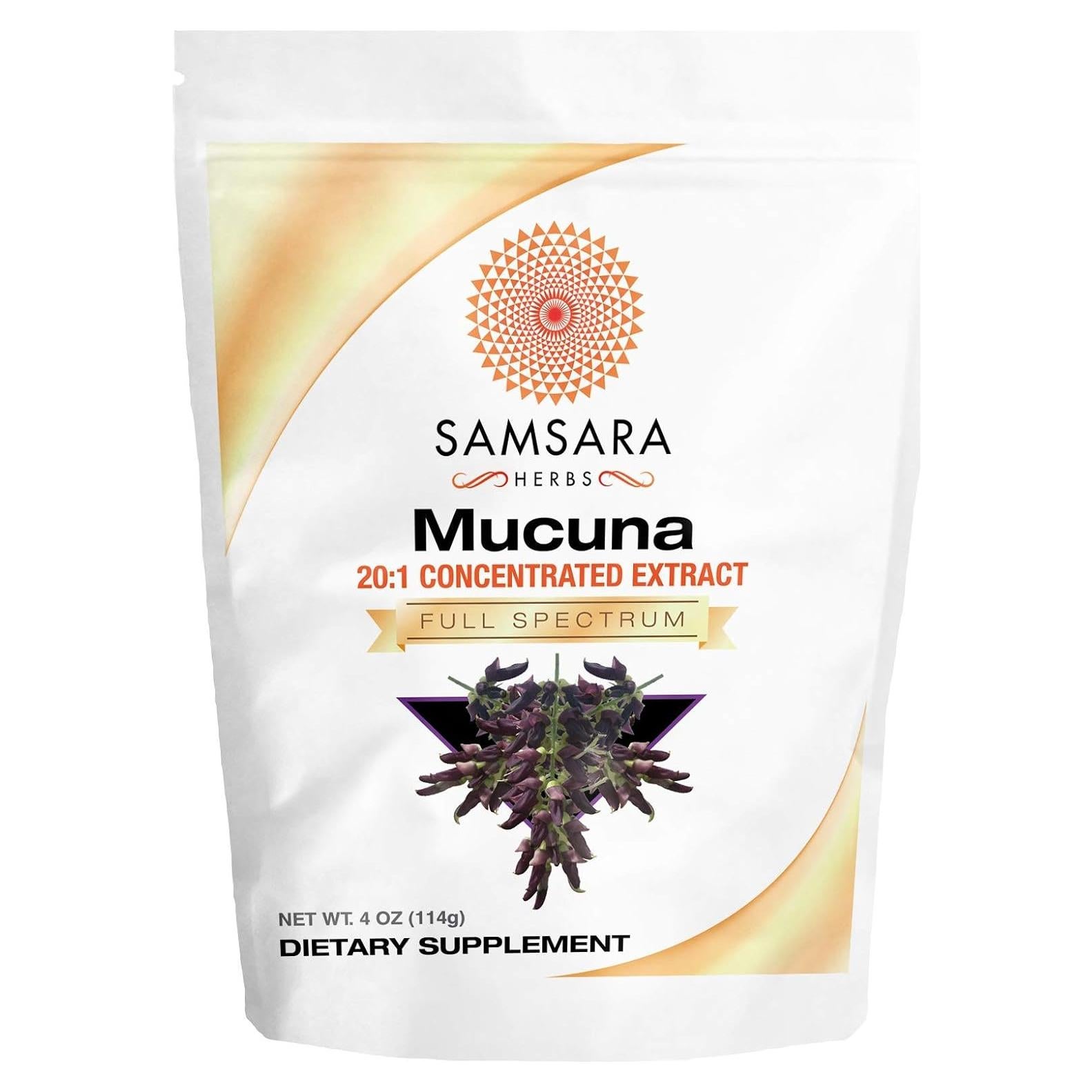 Mucuna Pruriens 113g - Extracto en polvo Samsara Herbs