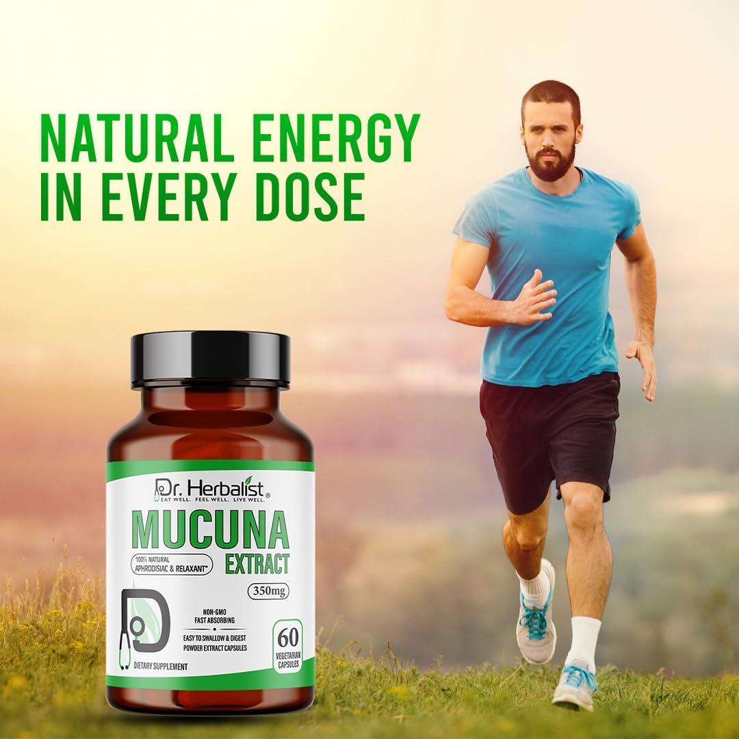 Cápsulas de Extracto de Mucuna Pruriens Dr. Herbalist 700mg - 60 Unidades