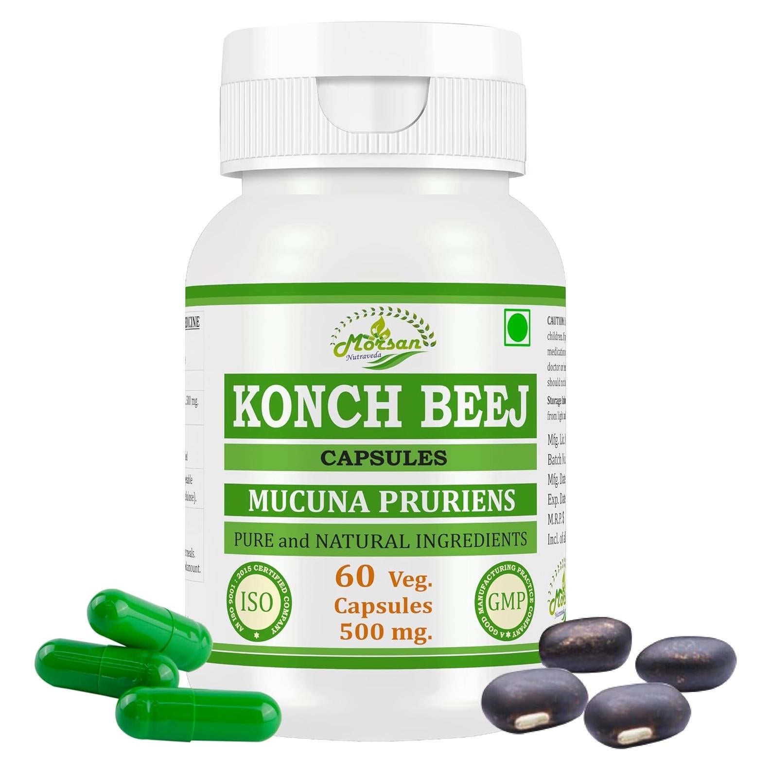 Cápsulas de Mucuna Pruriens Morsan Nutraveda 60 Veganas 500 mg