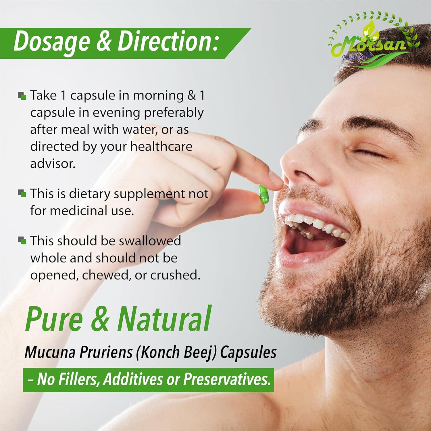 Cápsulas de Mucuna Pruriens Morsan Nutraveda 60 Veganas 500 mg