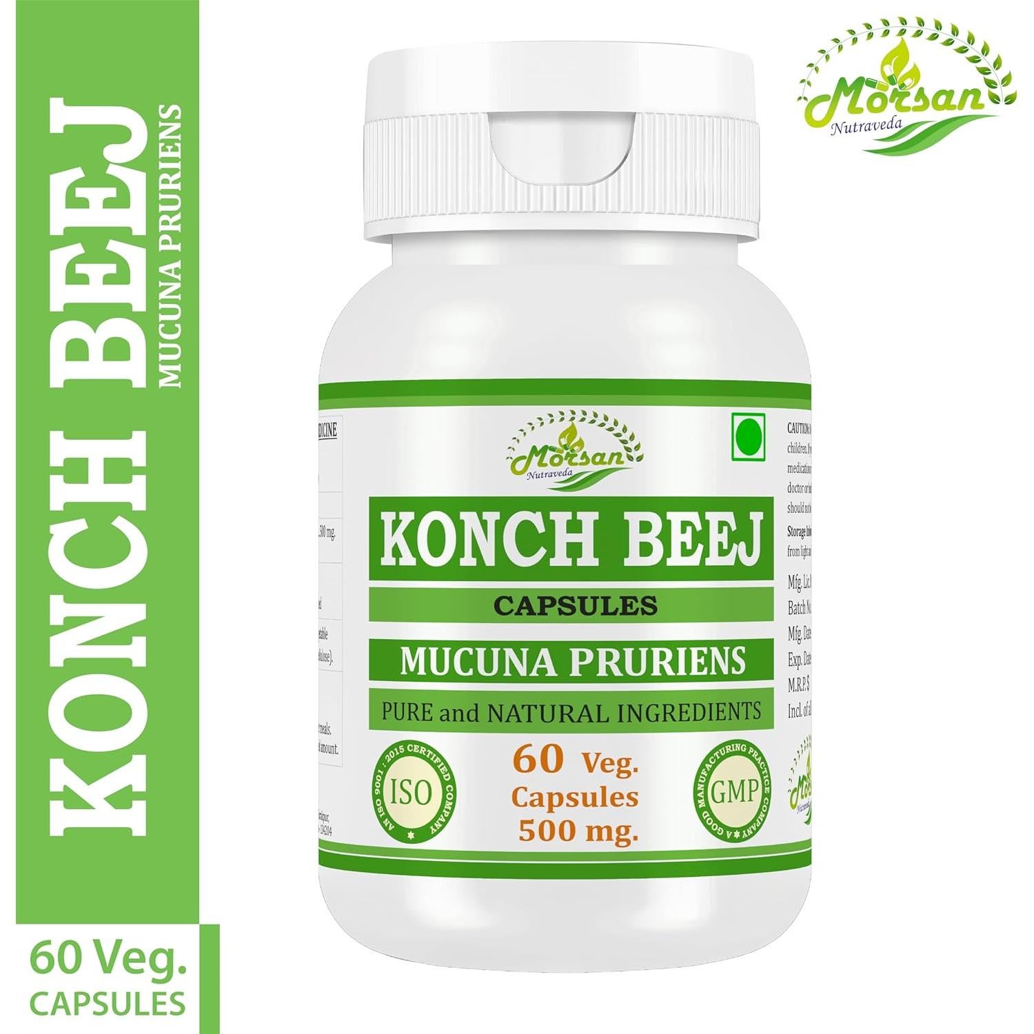 Cápsulas de Mucuna Pruriens Morsan Nutraveda 60 Veganas 500 mg