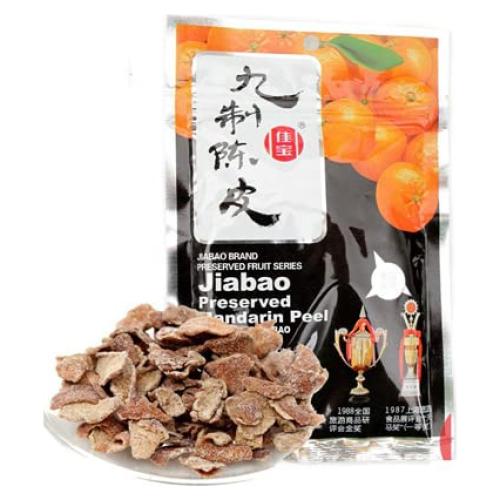 Cáscara de Mandarina Seca Orgánica Jiabao - 300 g (20 Piezas)