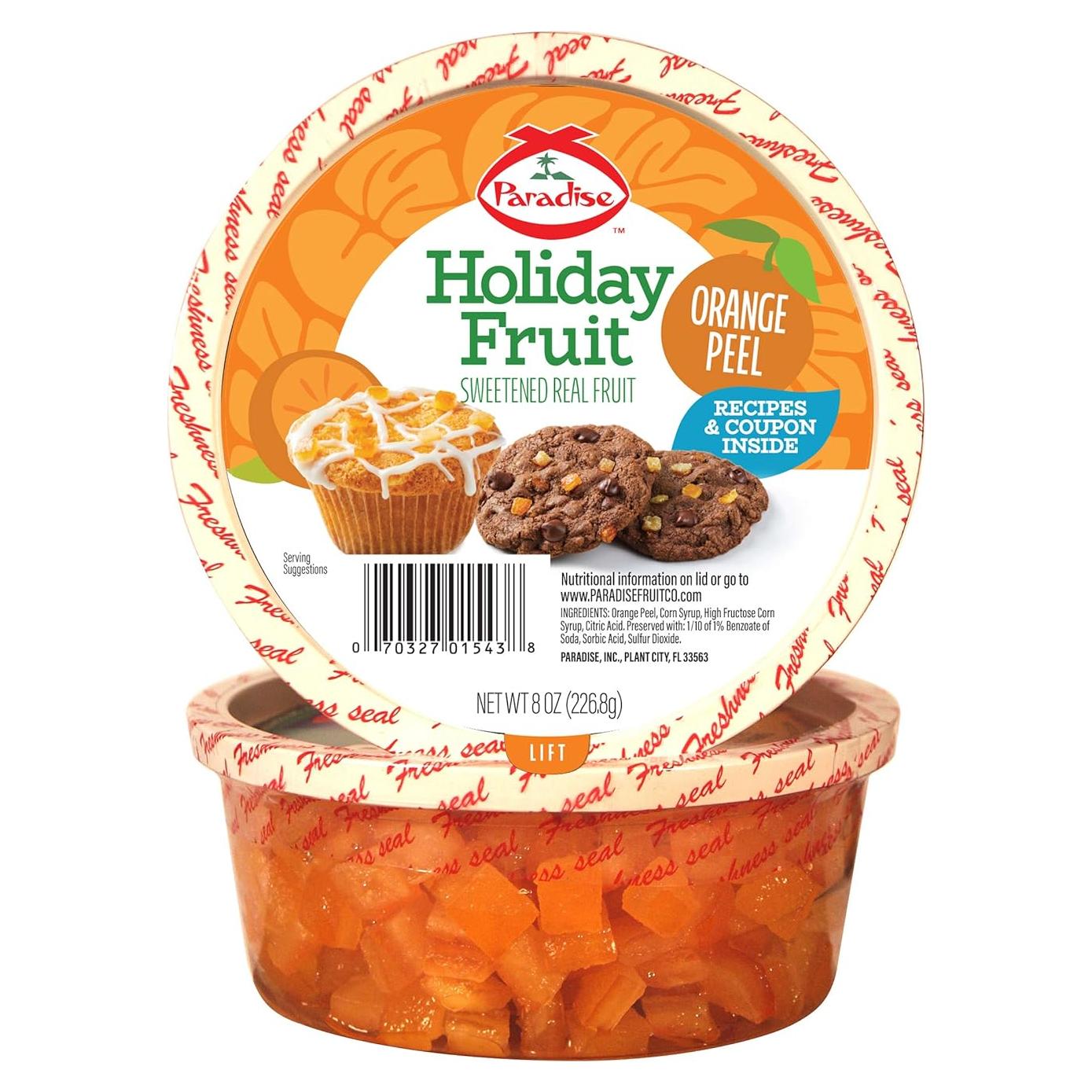 Corteza de Naranja Glaseada Diced Paradise 226.8g