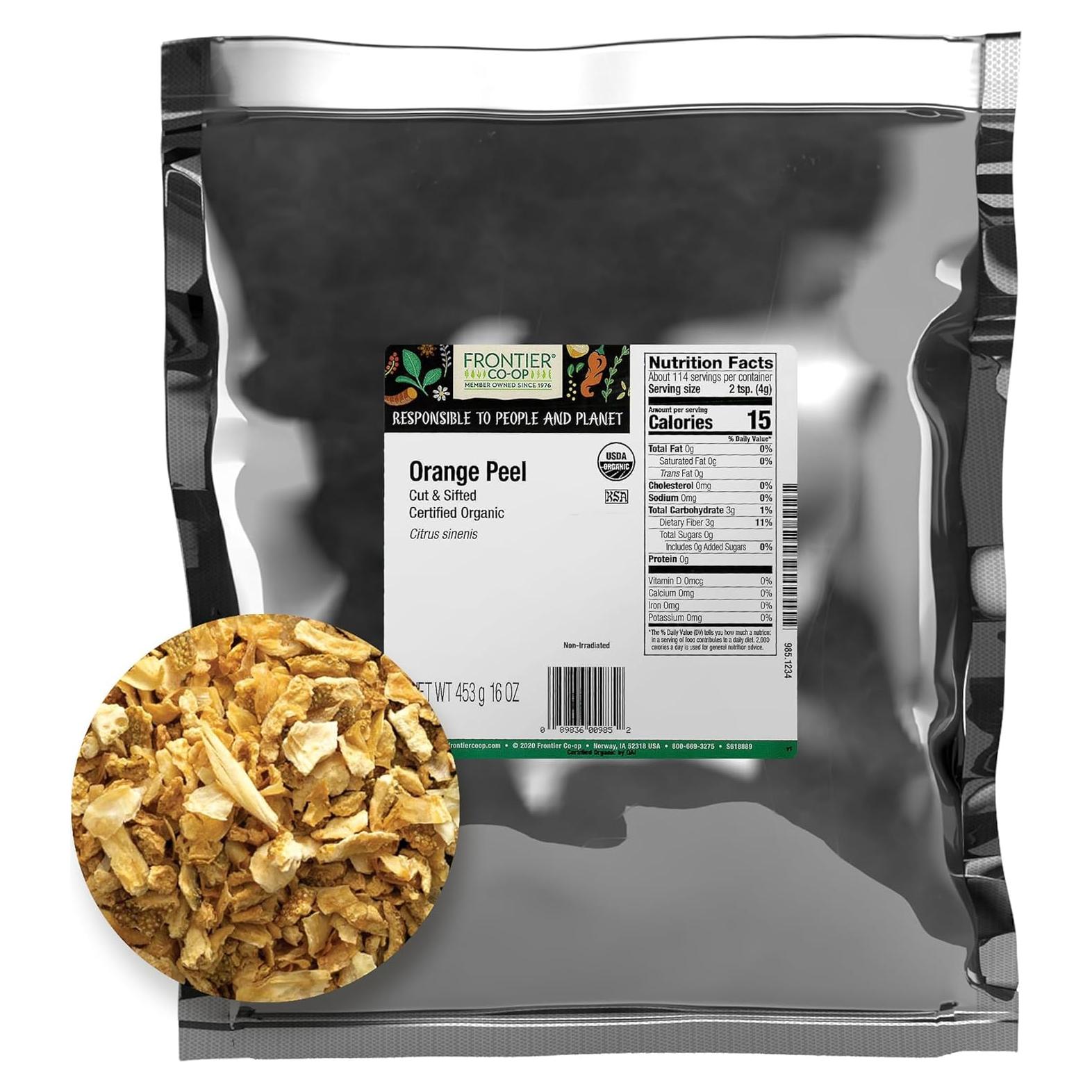 Cáscara de Naranja Orgánica Frontier Co-op 0.45 kg