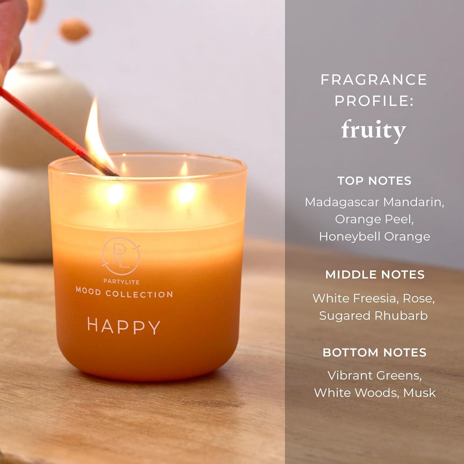 Vela Aromática PartyLite Feliz 400g - Mandarina y Naranja