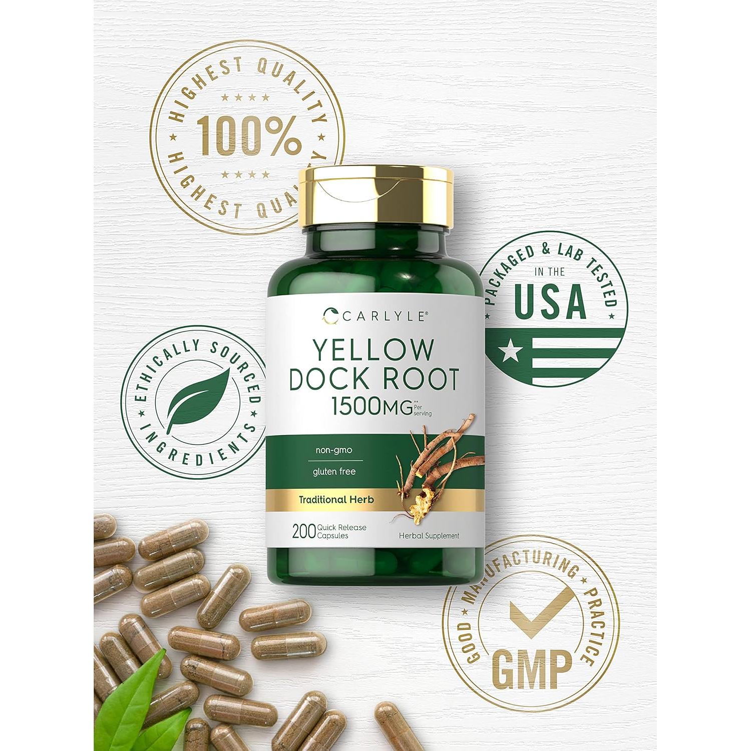 Cápsulas de Diente de León Amarillo Carlyle 1500mg - 200 Unidades