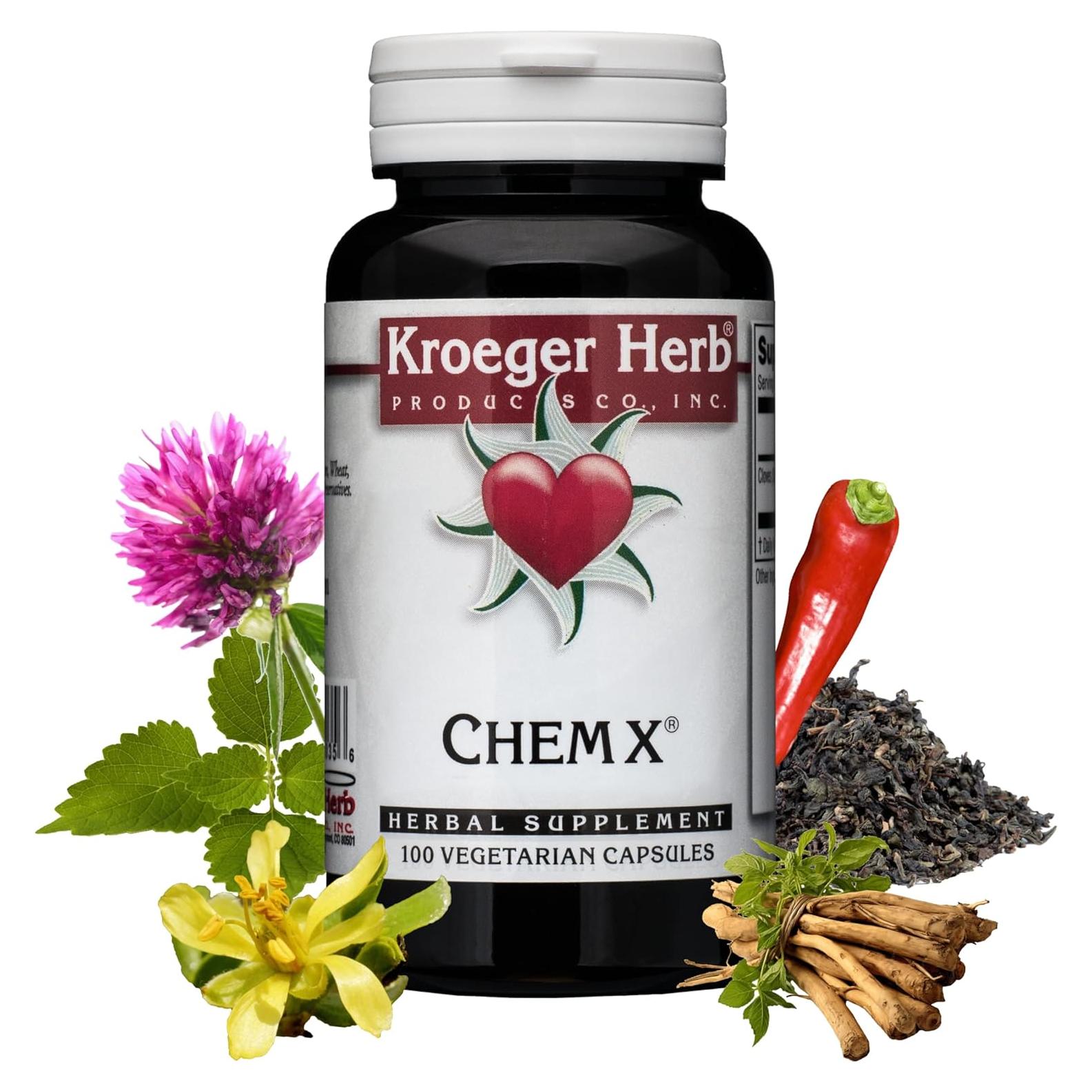 Desintoxicación Herbal Kroeger Chem X 81.65g - Sin OGM, Vegano