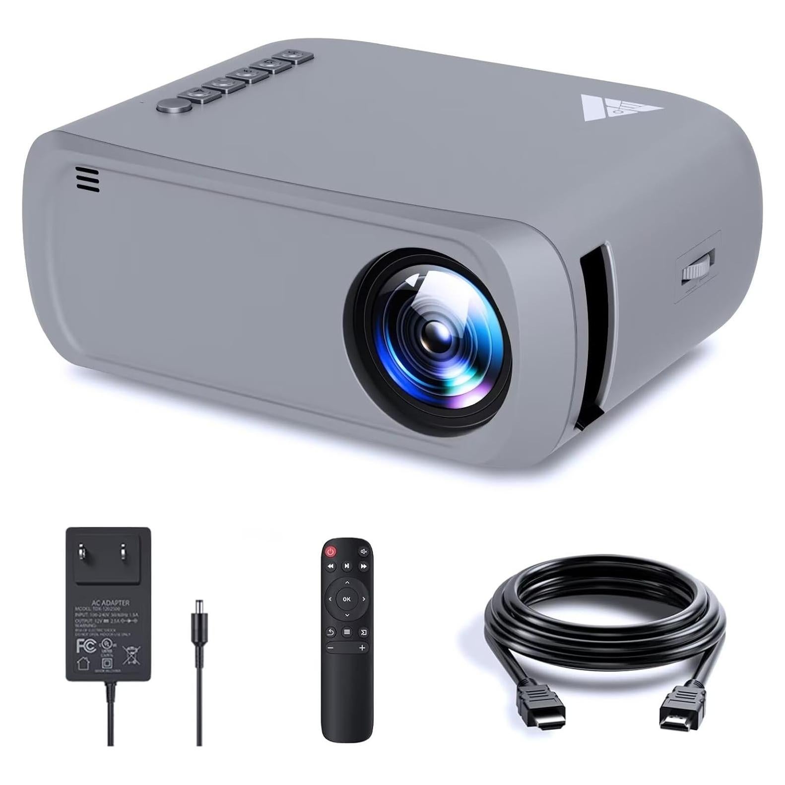 Mini Proyector Ohdil Wifi Gris 1080P Portátil 170"