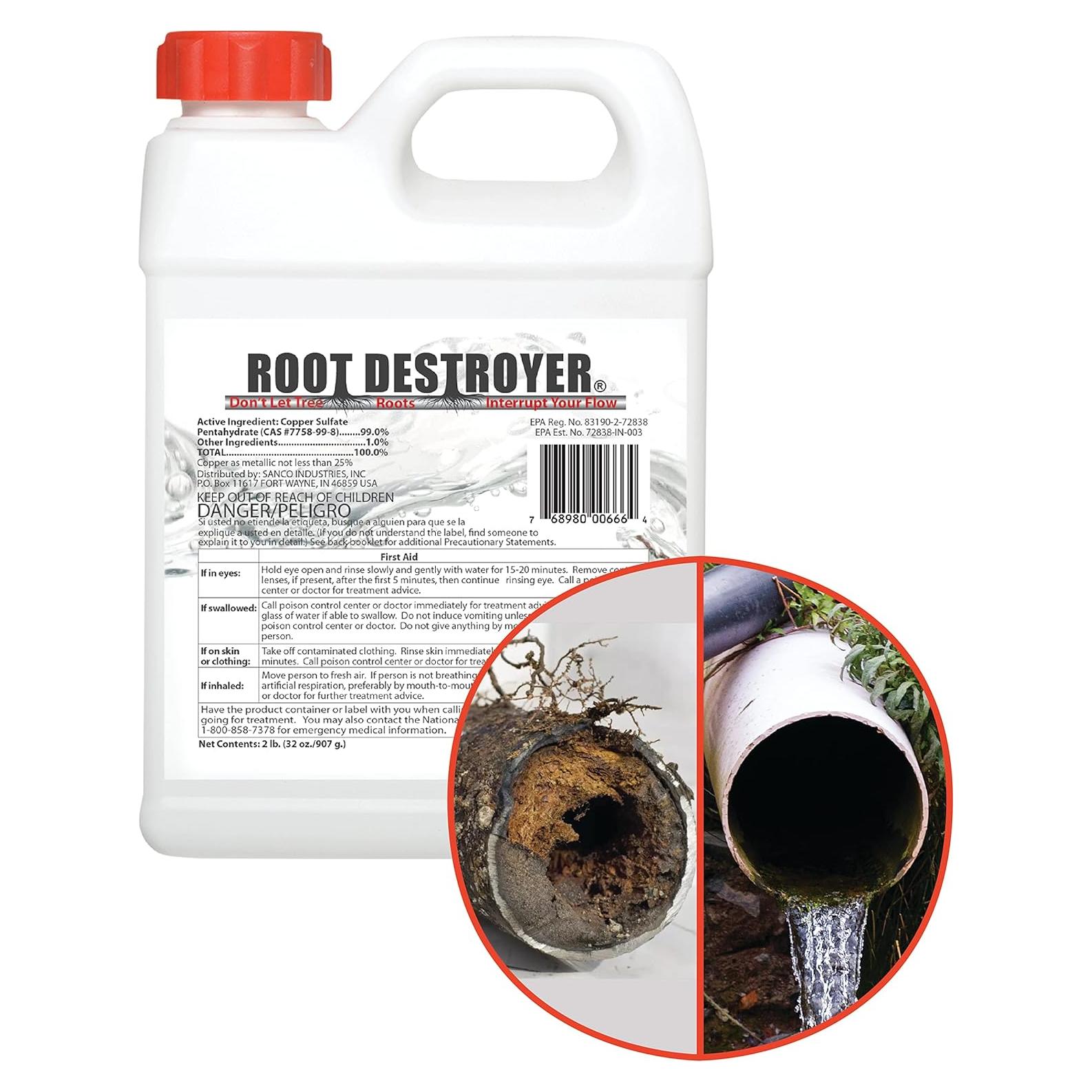 Destruidor de Raíces Sanco 0.91kg - Asesino de Raíces para Tuberías