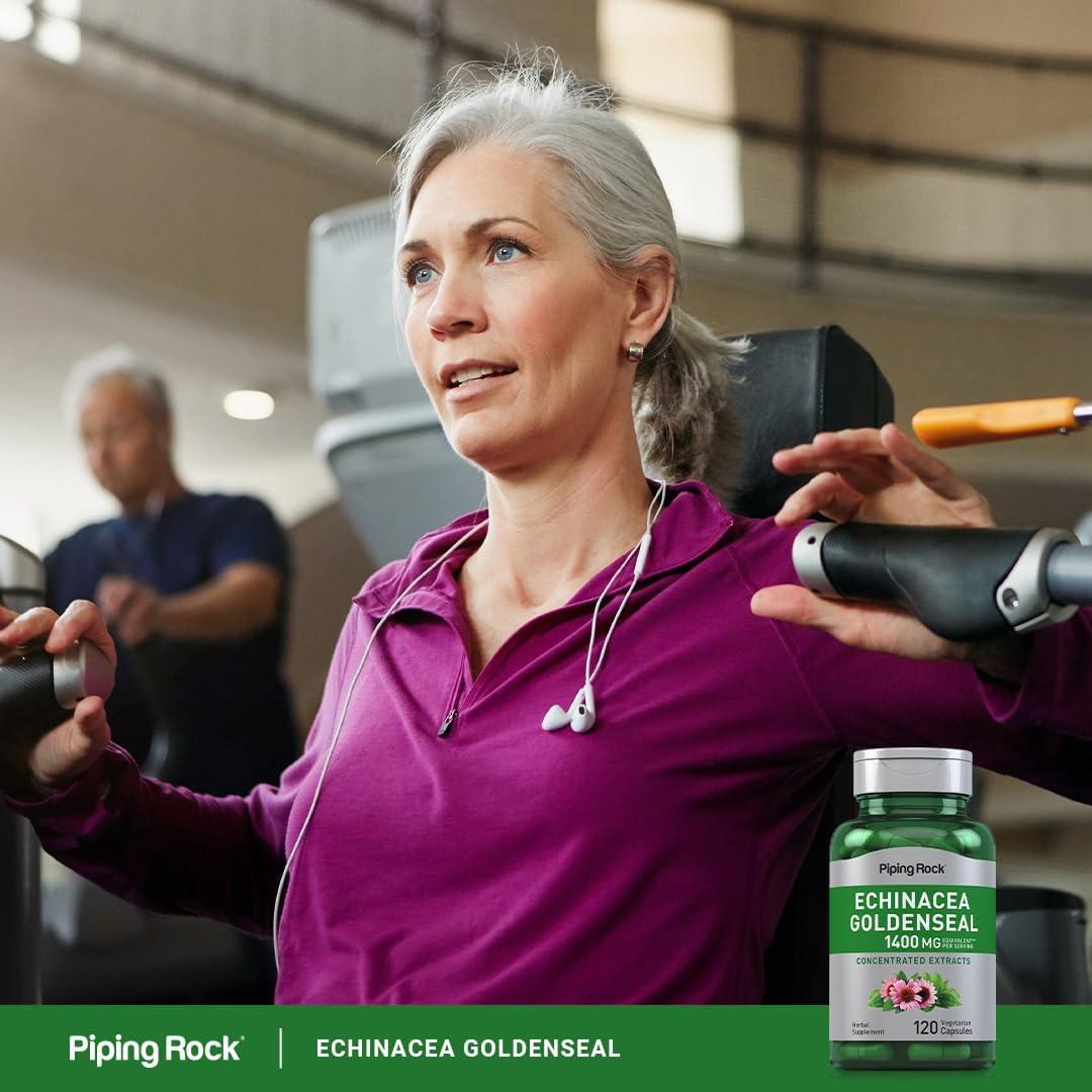 Cápsulas de Echinacea Goldenseal Piping Rock 1400mg 120 Unidades