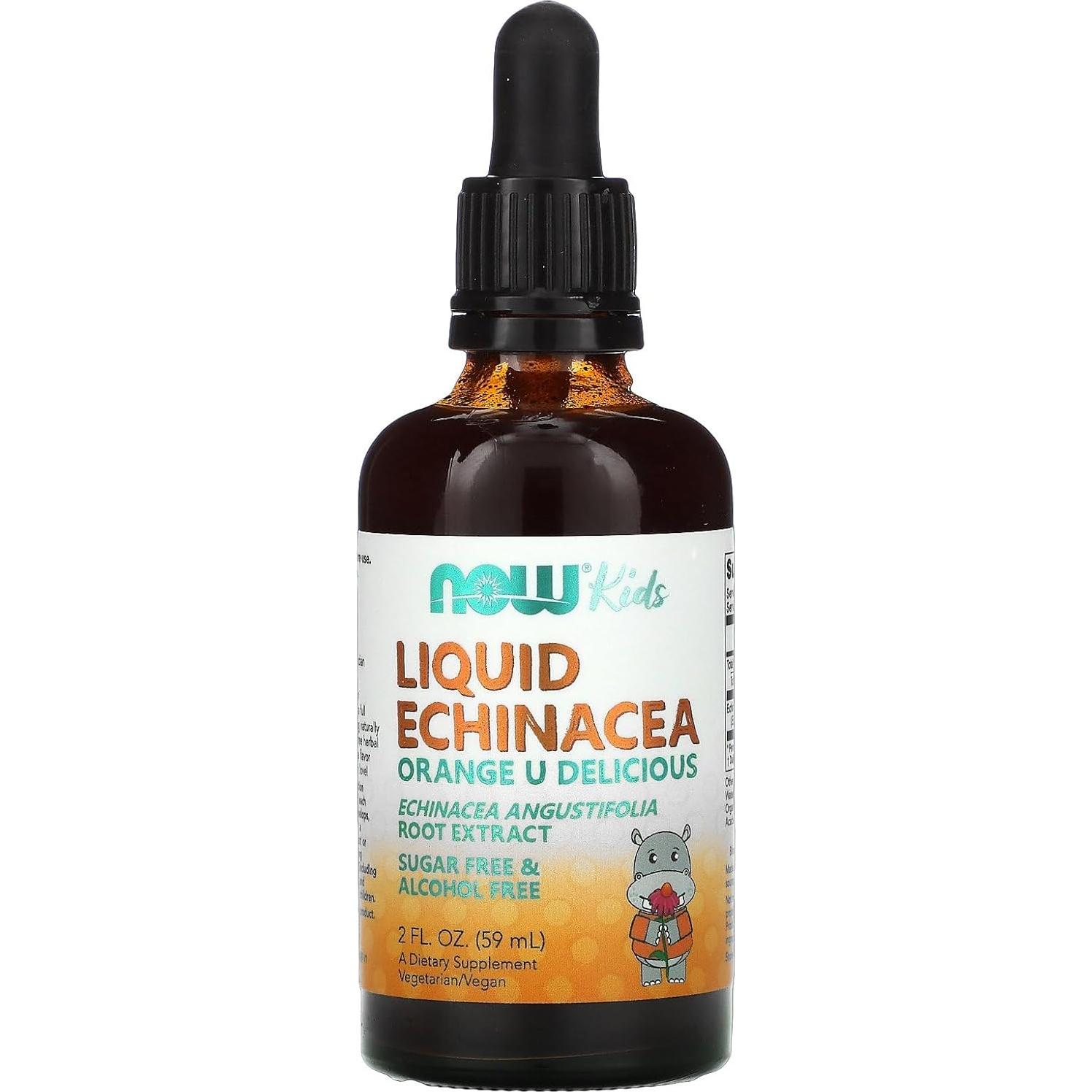 Echinacea Líquida para Niños NOW Foods 60 ml Sin Alcohol