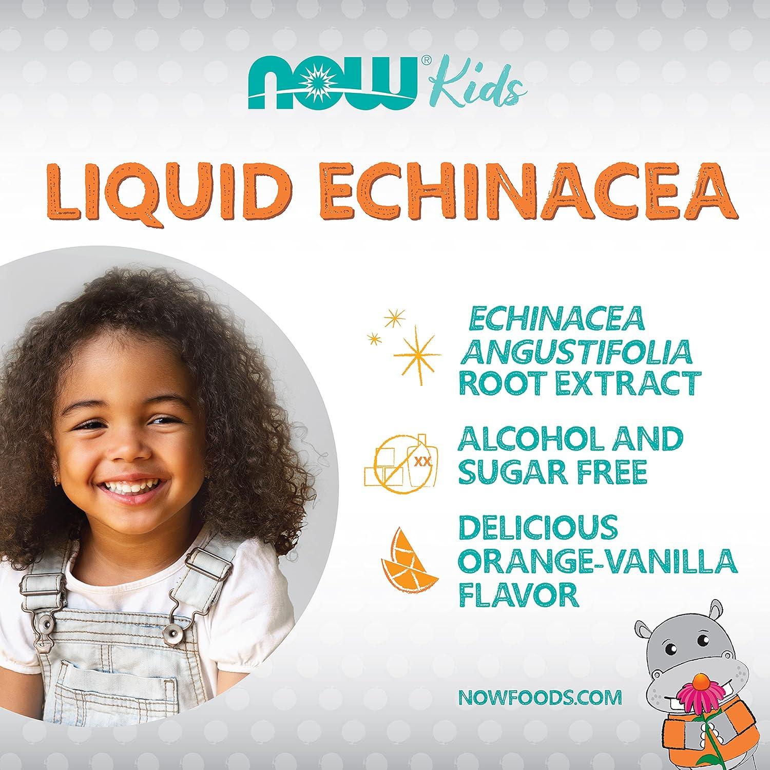 Echinacea Líquida para Niños NOW Foods 60 ml Sin Alcohol