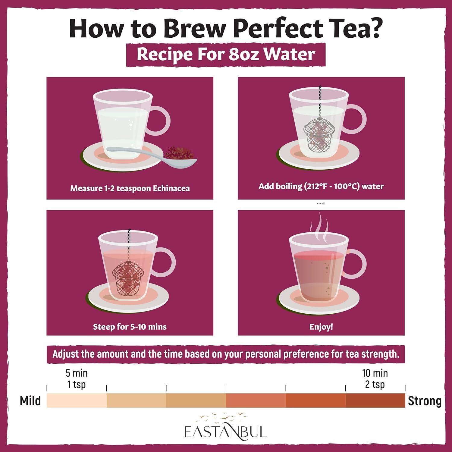 Echinacea Purpurea Eastanbul 119g - Té Herbal Natural Sin OGM