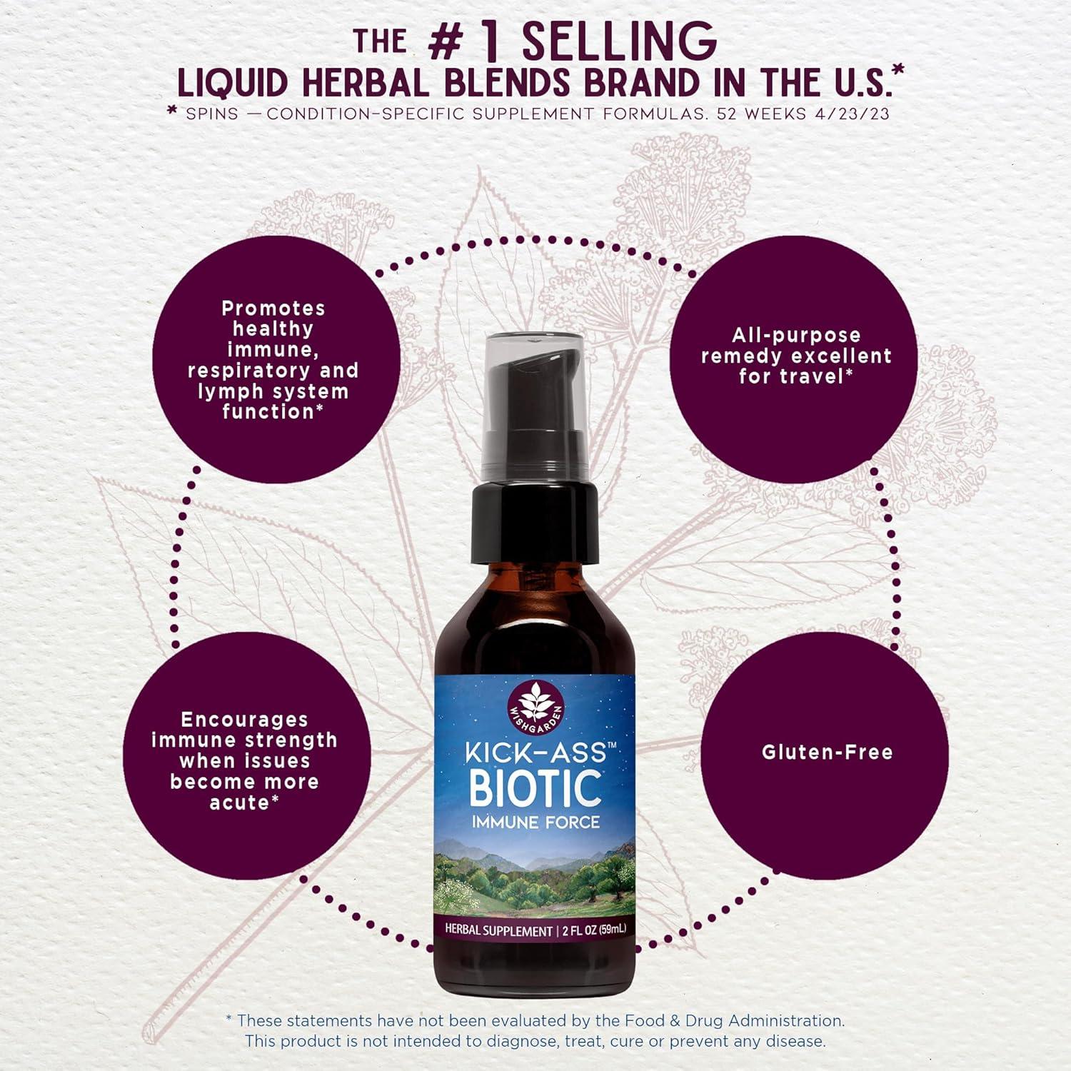 Kick-Ass Biotic WishGarden 60ml - Suplemento Inmunológico Herbal