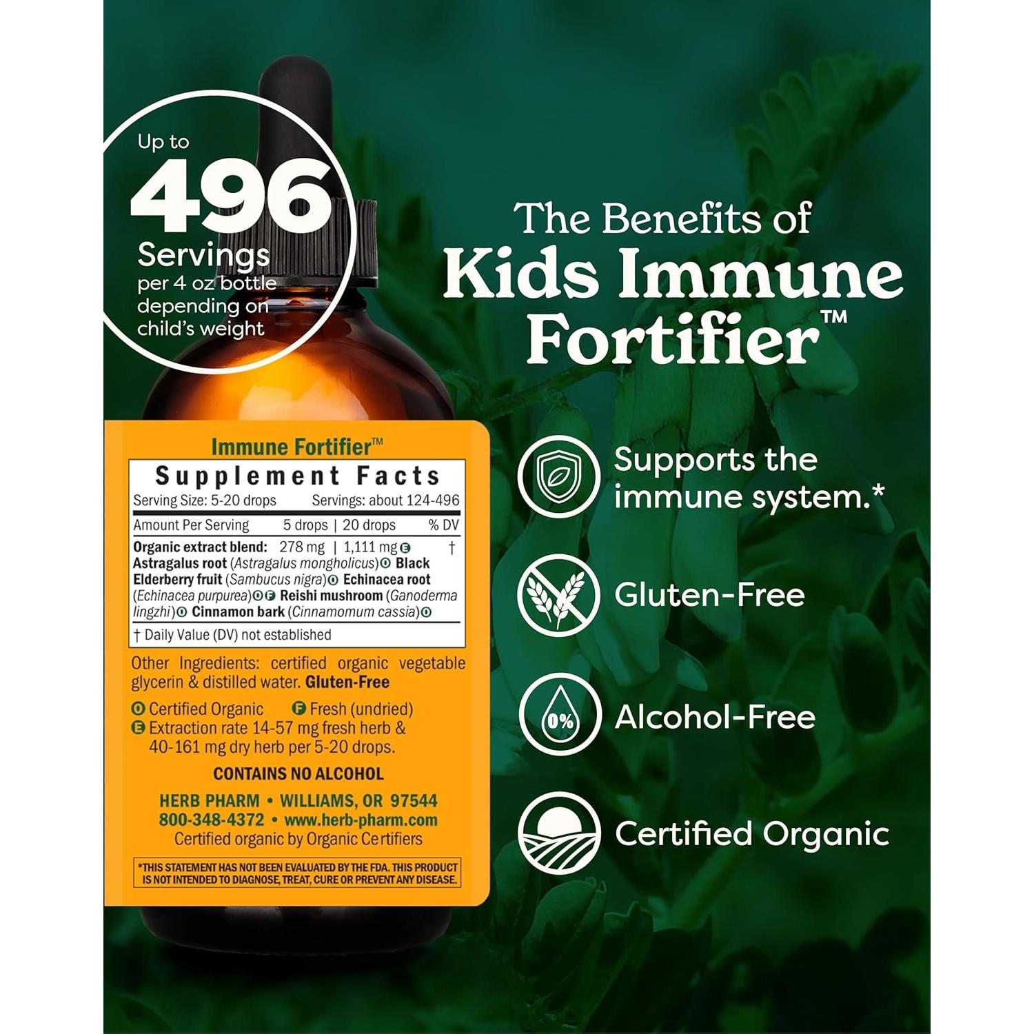 Fortificador Inmunológico Herbal Herb Pharm Niños 118 ml