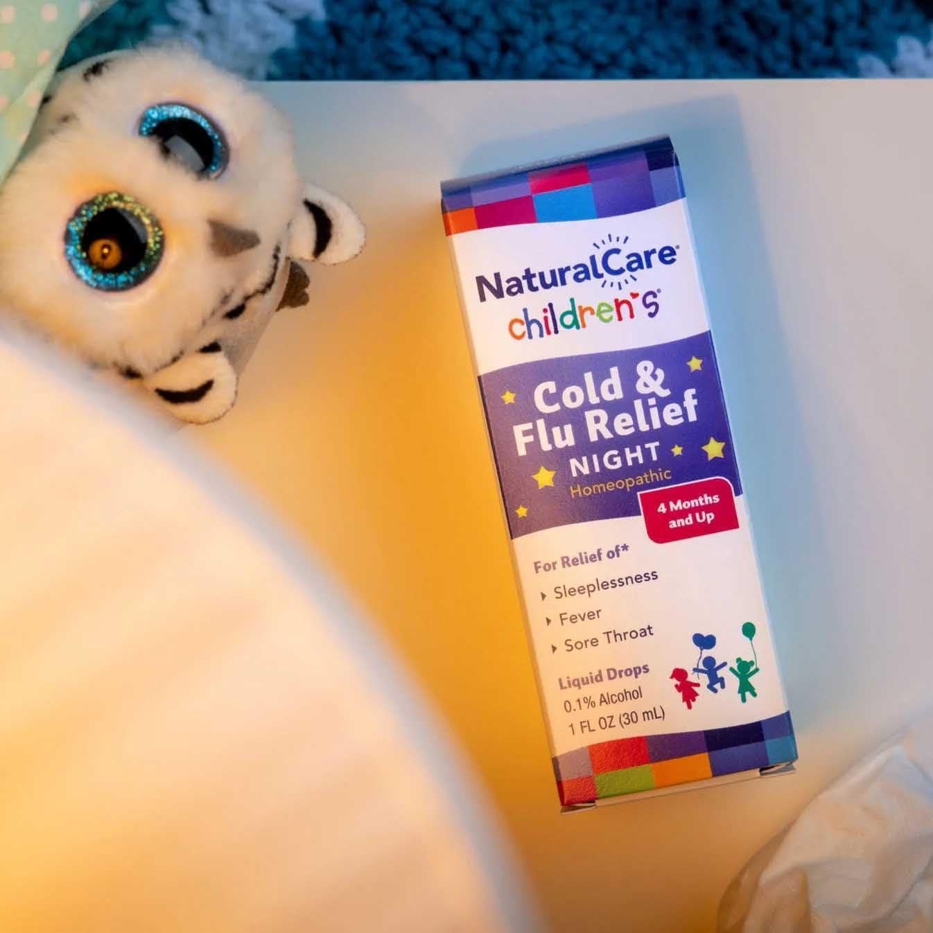 NaturalCare Alivio Nocturno para Resfriado y Gripe Niños 29.57 ml