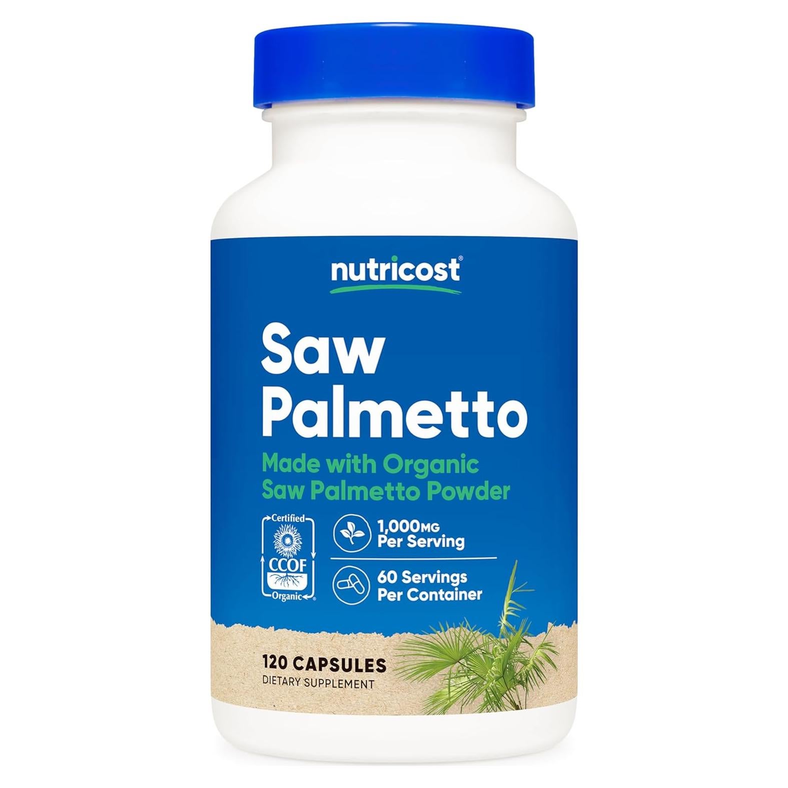 Nutricost Palma Enana 1000mg 120 Cápsulas Orgánicas Vegetarianas