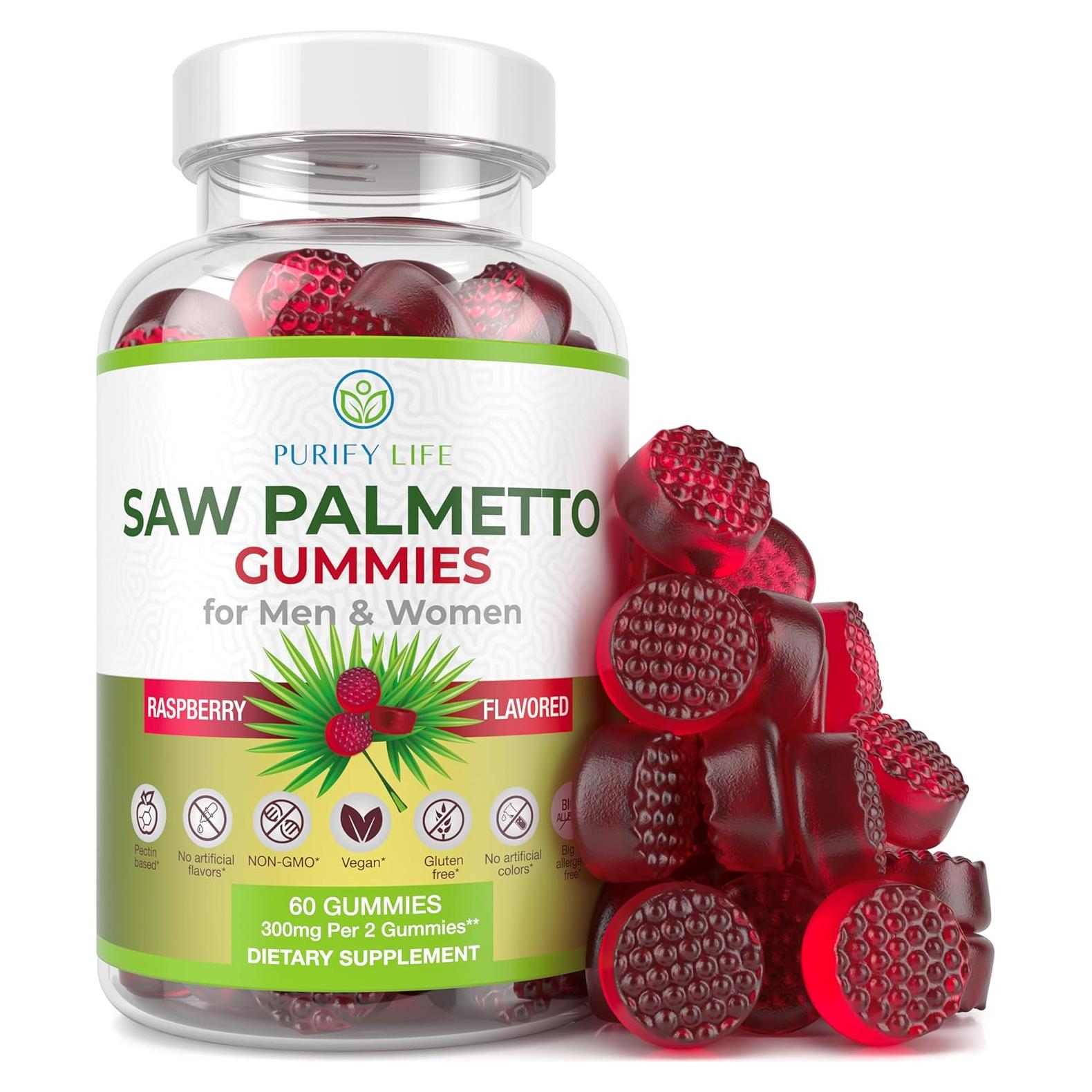 Gominolas de Palmetto Sostenible Purify Life 300mg - Suplemento DHT