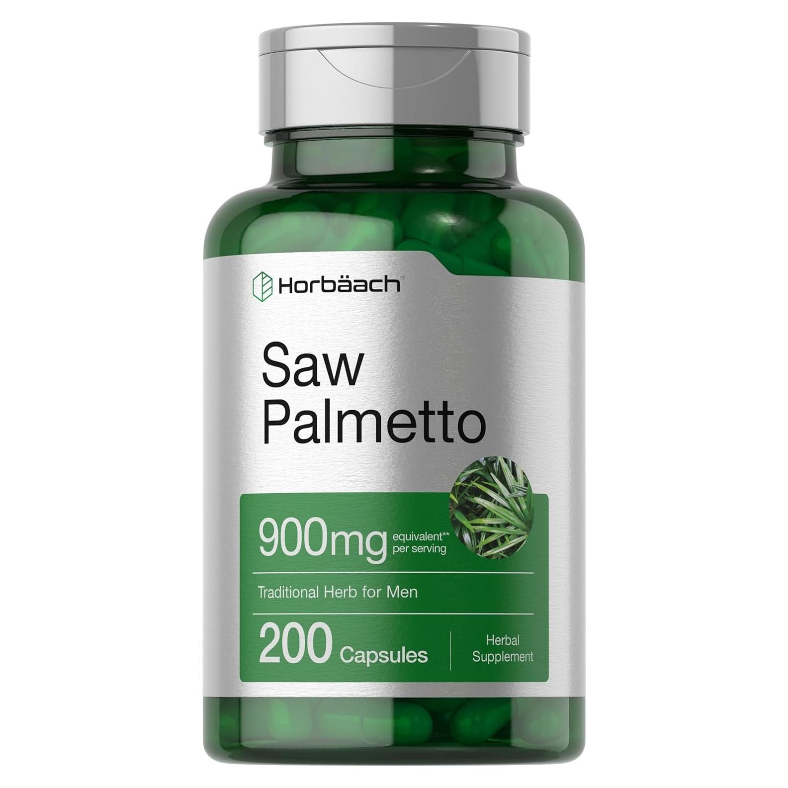 Extracto de Saw Palmetto Horbaach 900mg 200 Cápsulas Sin OGM