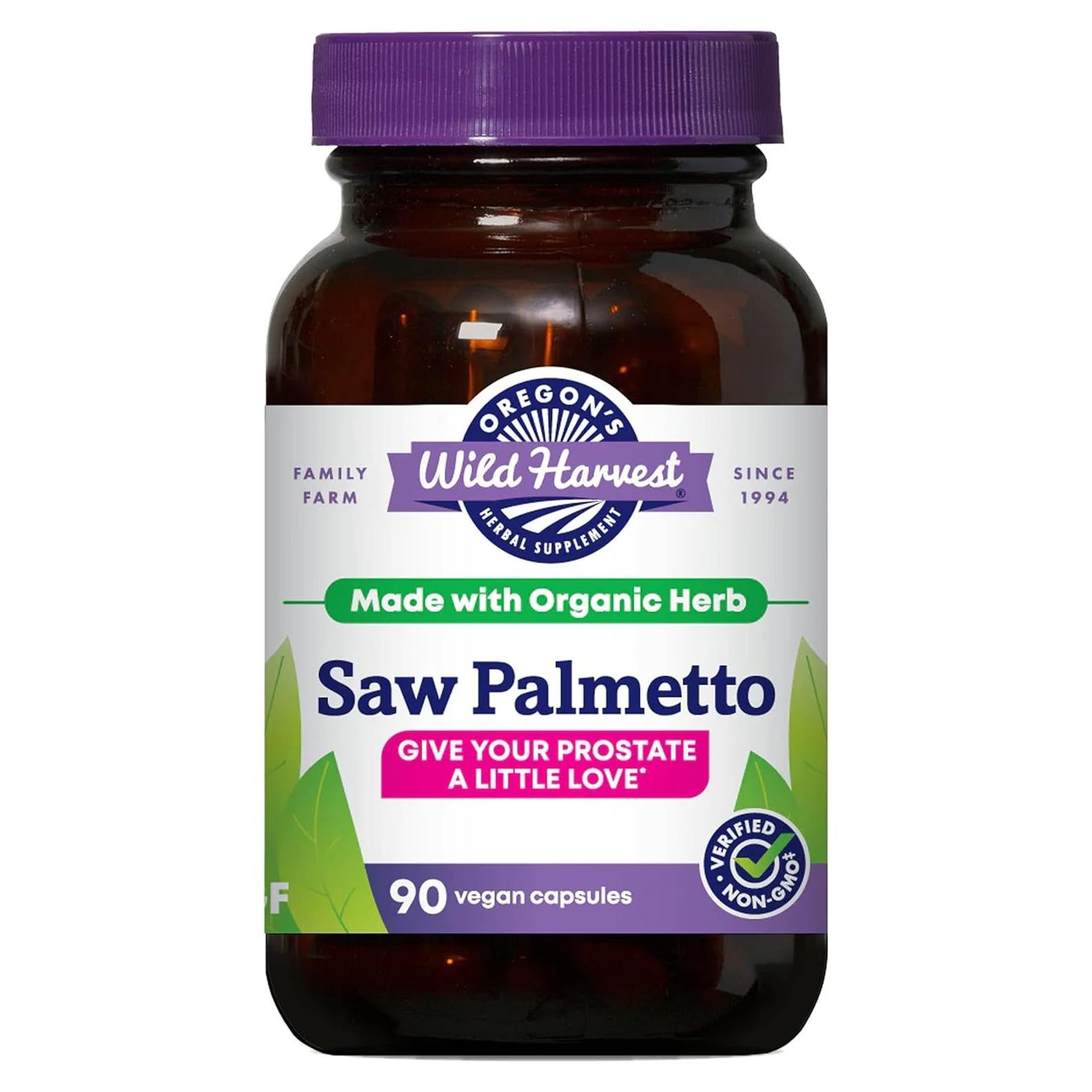 Cápsulas Orgánicas de Saw Palmetto Oregon's Wild Harvest 90 Unidades