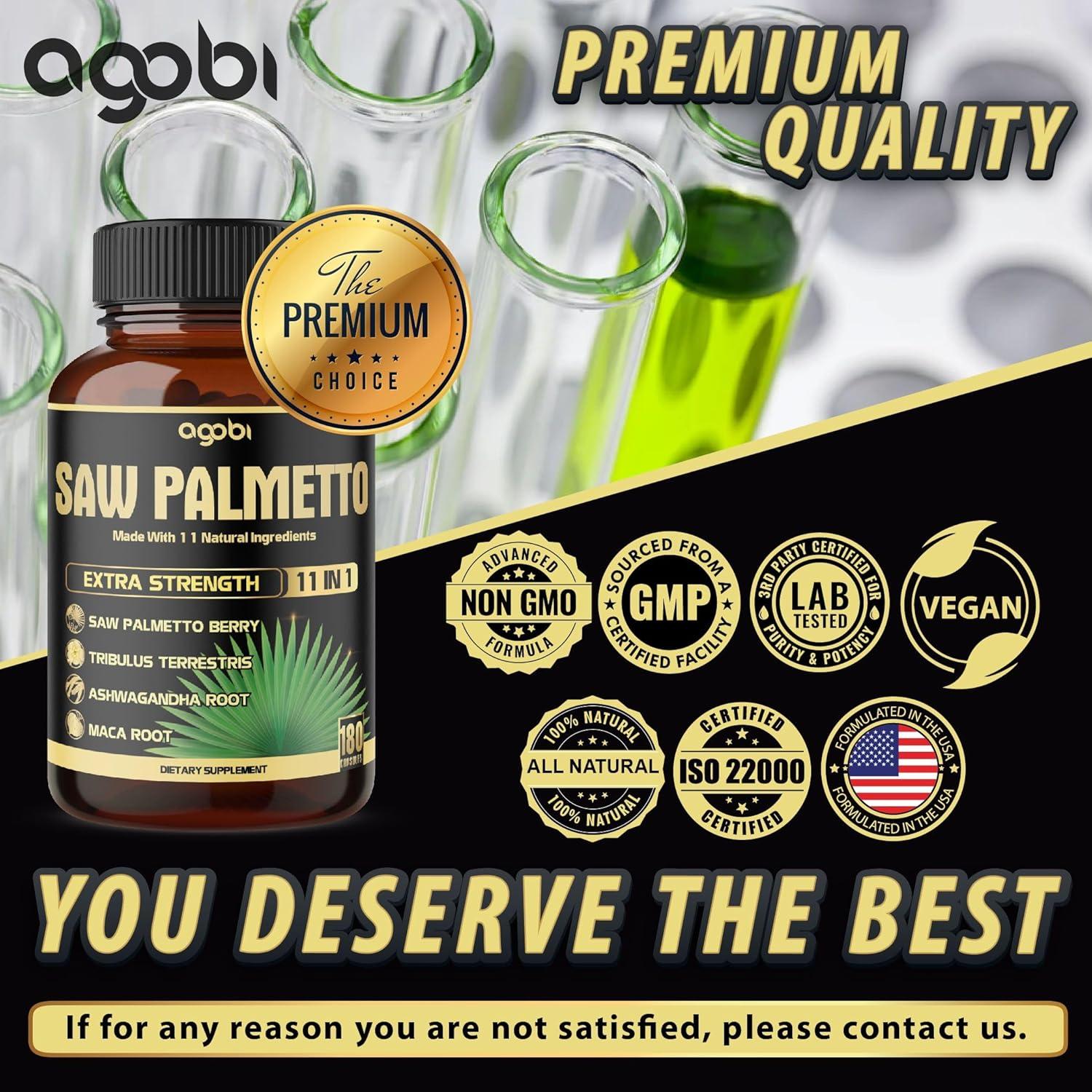 Cápsulas de Saw Palmetto Agobi 11 en 1 - 180 Unidades