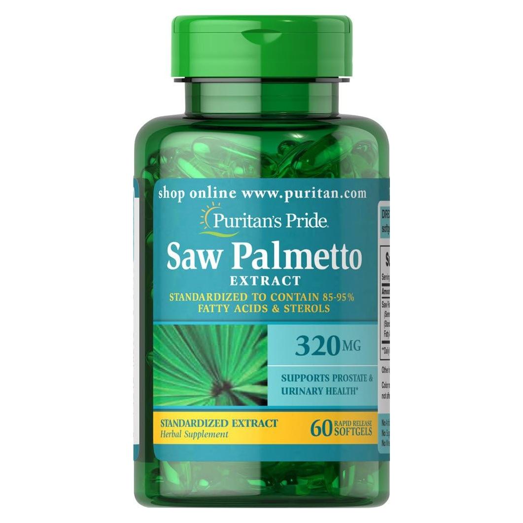 Extracto de Saw Palmetto Puritan's Pride 320 mg 60 Cápsulas