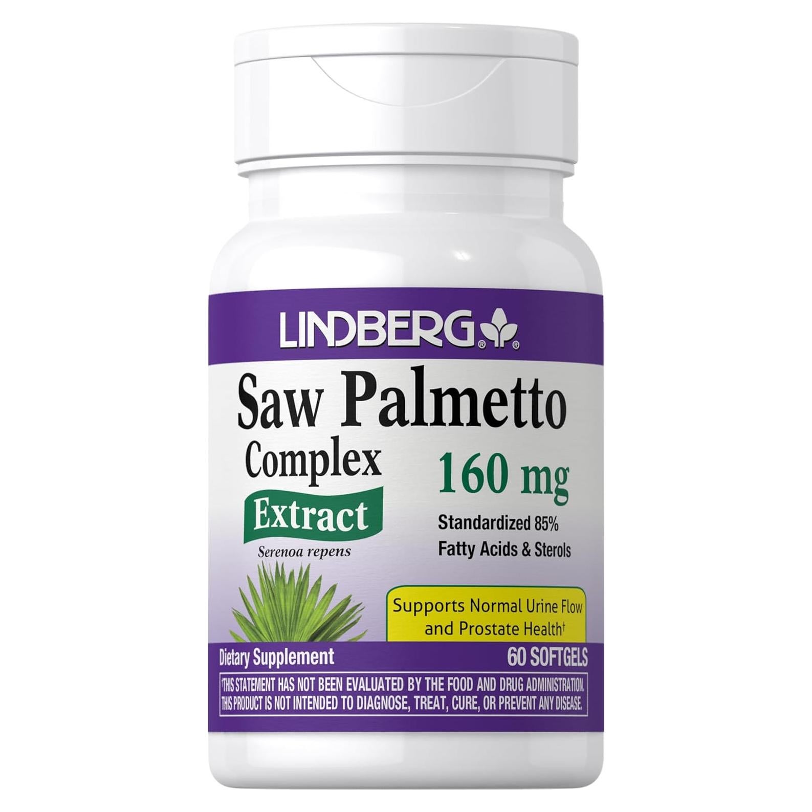 Lindberg Saw Palmetto 160mg 60 Gelatinas Blandas Suplemento