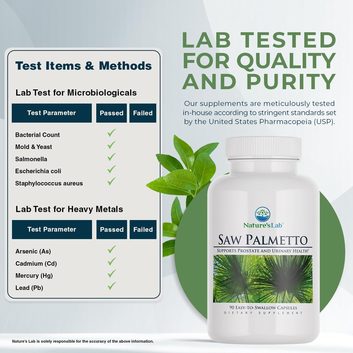 Saw Palmetto 450mg Laboratorio de la Naturaleza - 90 Cápsulas Veganas