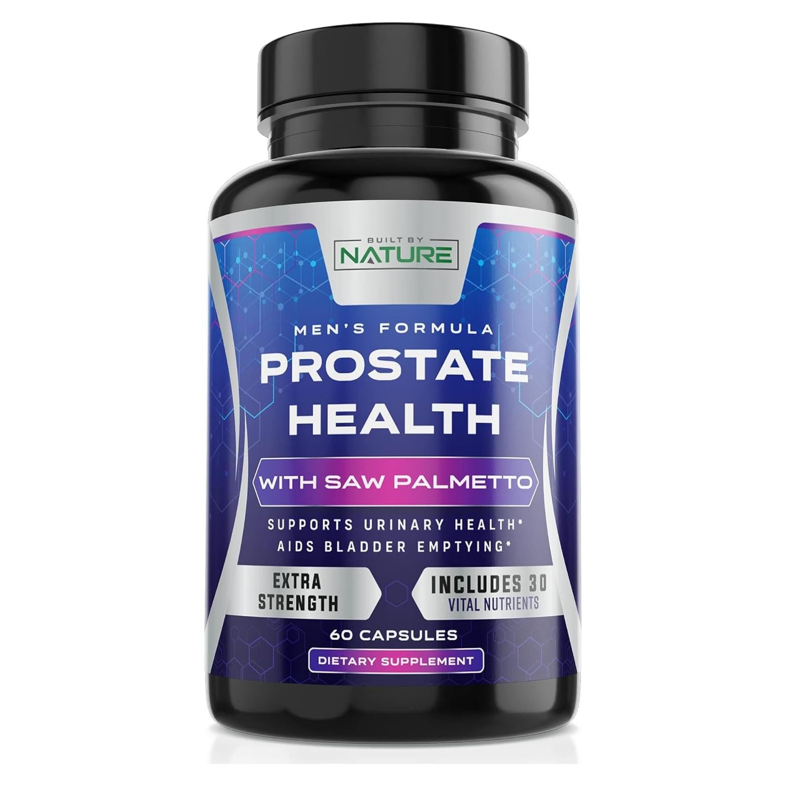 Suplemento Prostático Saw Palmetto Construido por Naturaleza 60 Cápsulas