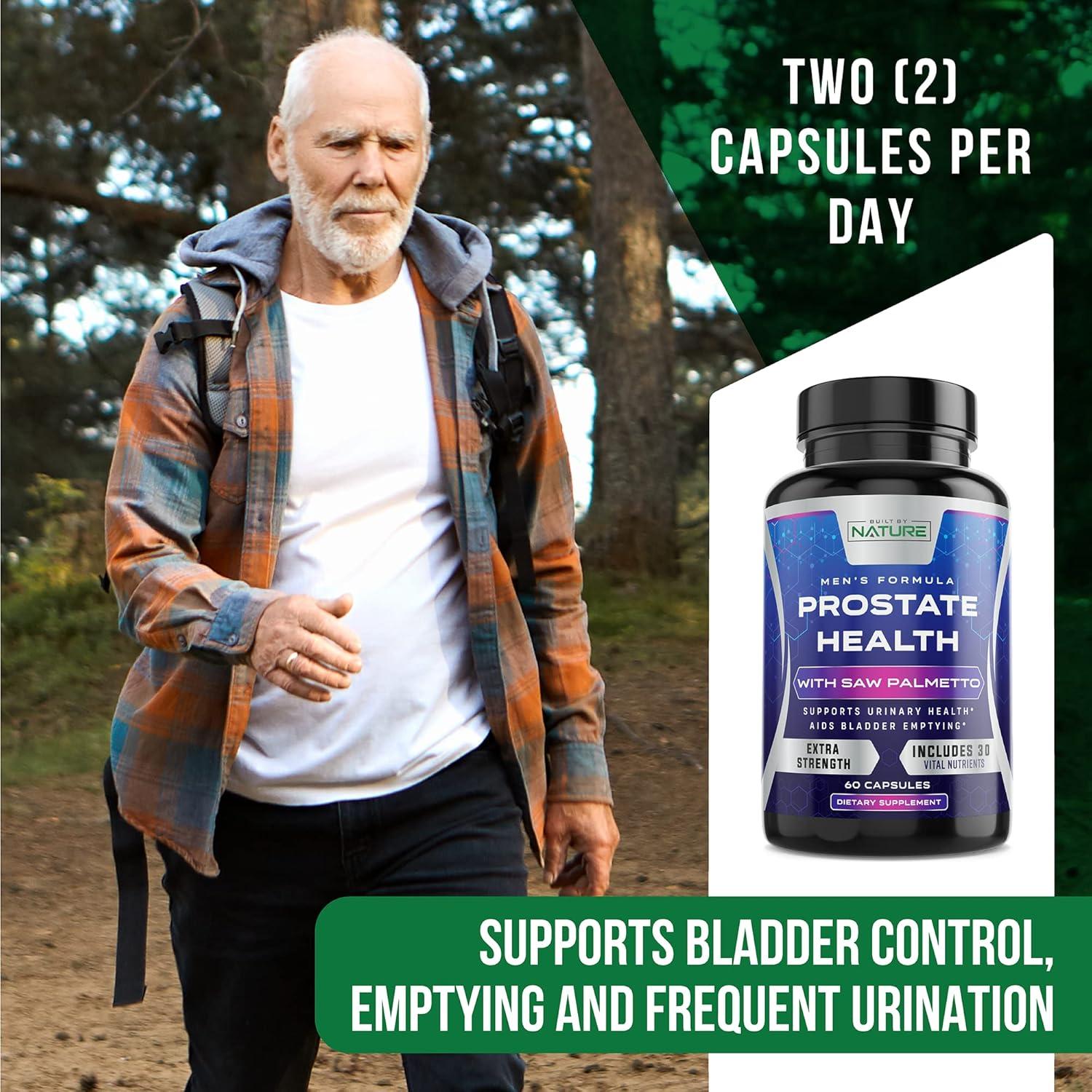 Suplemento Prostático Saw Palmetto Construido por Naturaleza 60 Cápsulas