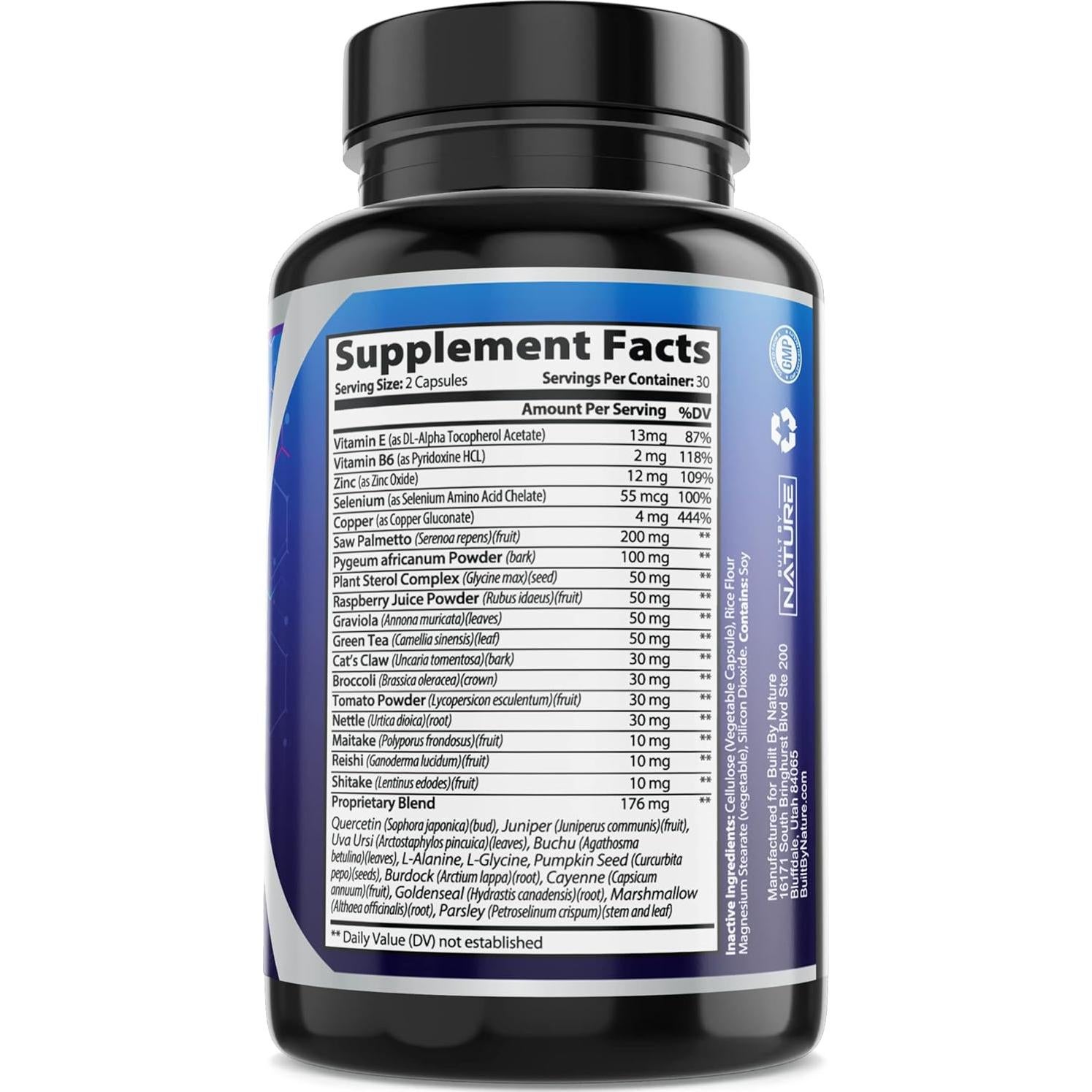 Suplemento Prostático Saw Palmetto Construido por Naturaleza 60 Cápsulas