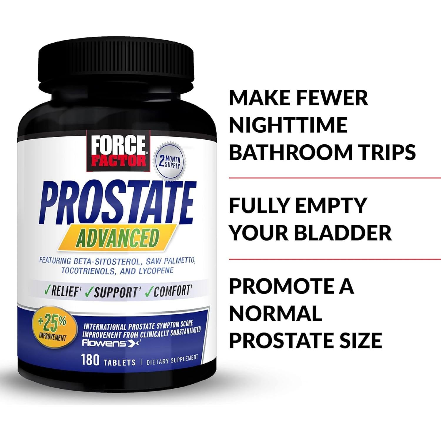 Suplemento Force Factor Próstata Avanzada 180 Tabletas