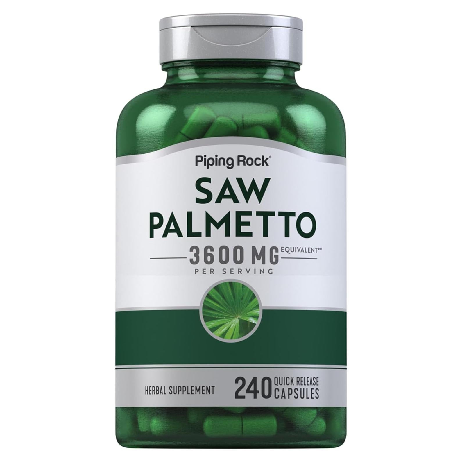 Extracto de Saw Palmetto Piping Rock 3600mg 240 Cápsulas