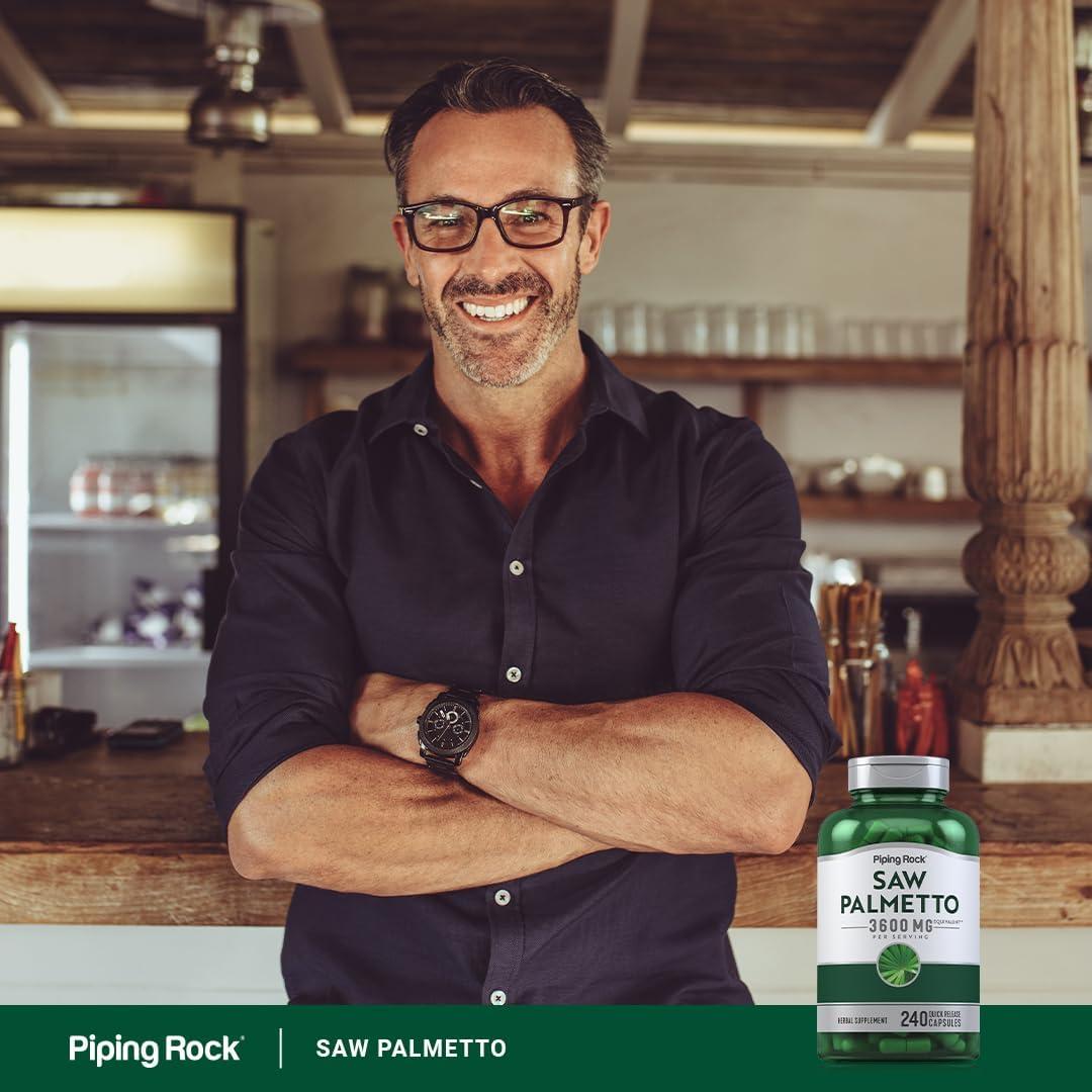 Extracto de Saw Palmetto Piping Rock 3600mg 240 Cápsulas