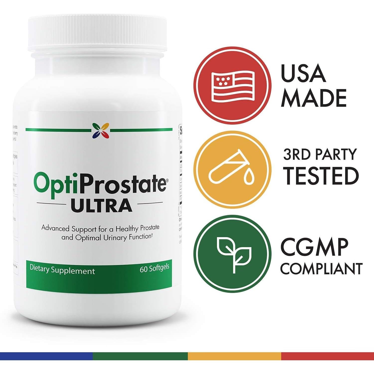 Suplemento Dietético Detener el Envejecimiento Ahora OptiProstate Ultra con Saw Palmetto y Beta Sitosterol 81.65g