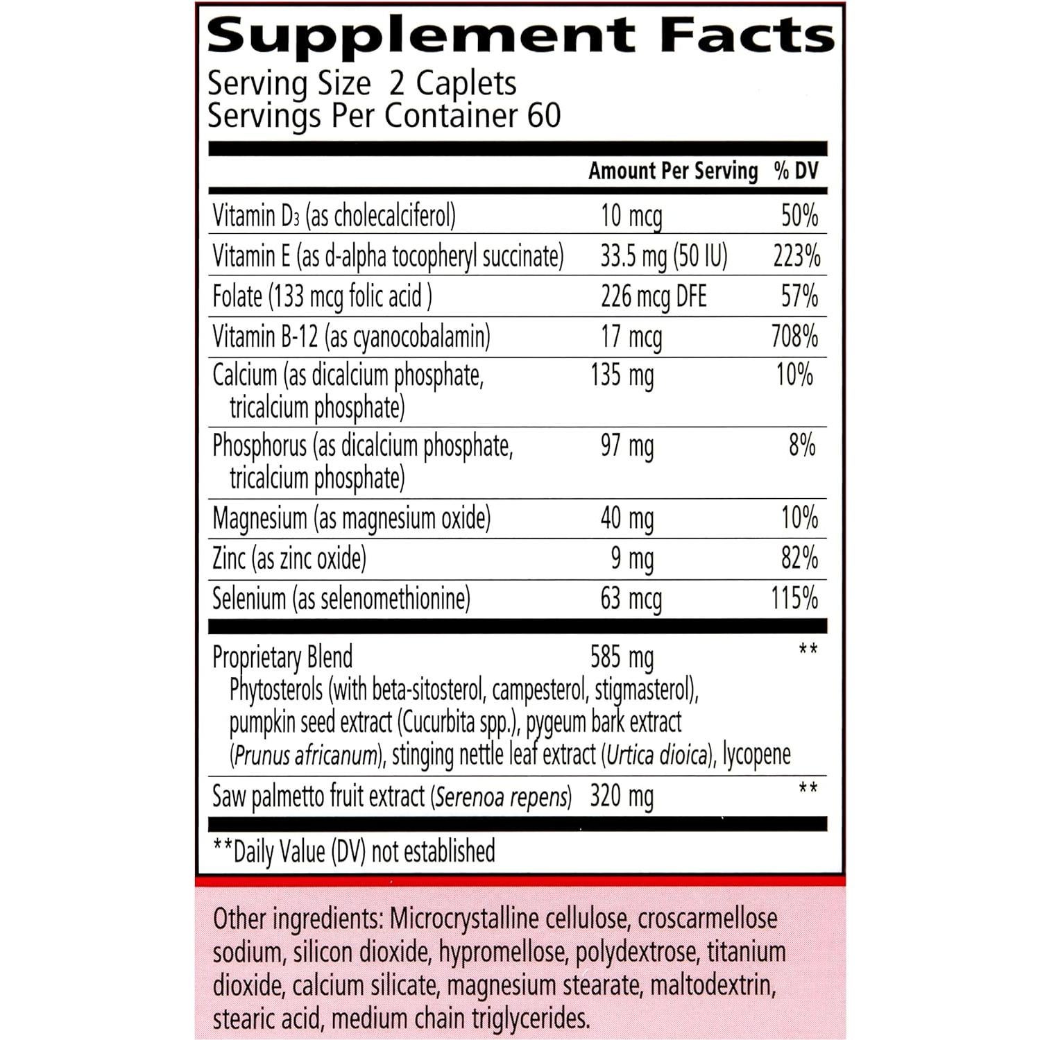 Urinozinc Prostate Plus 120 Cápsulas - Suplemento Salud Prostática