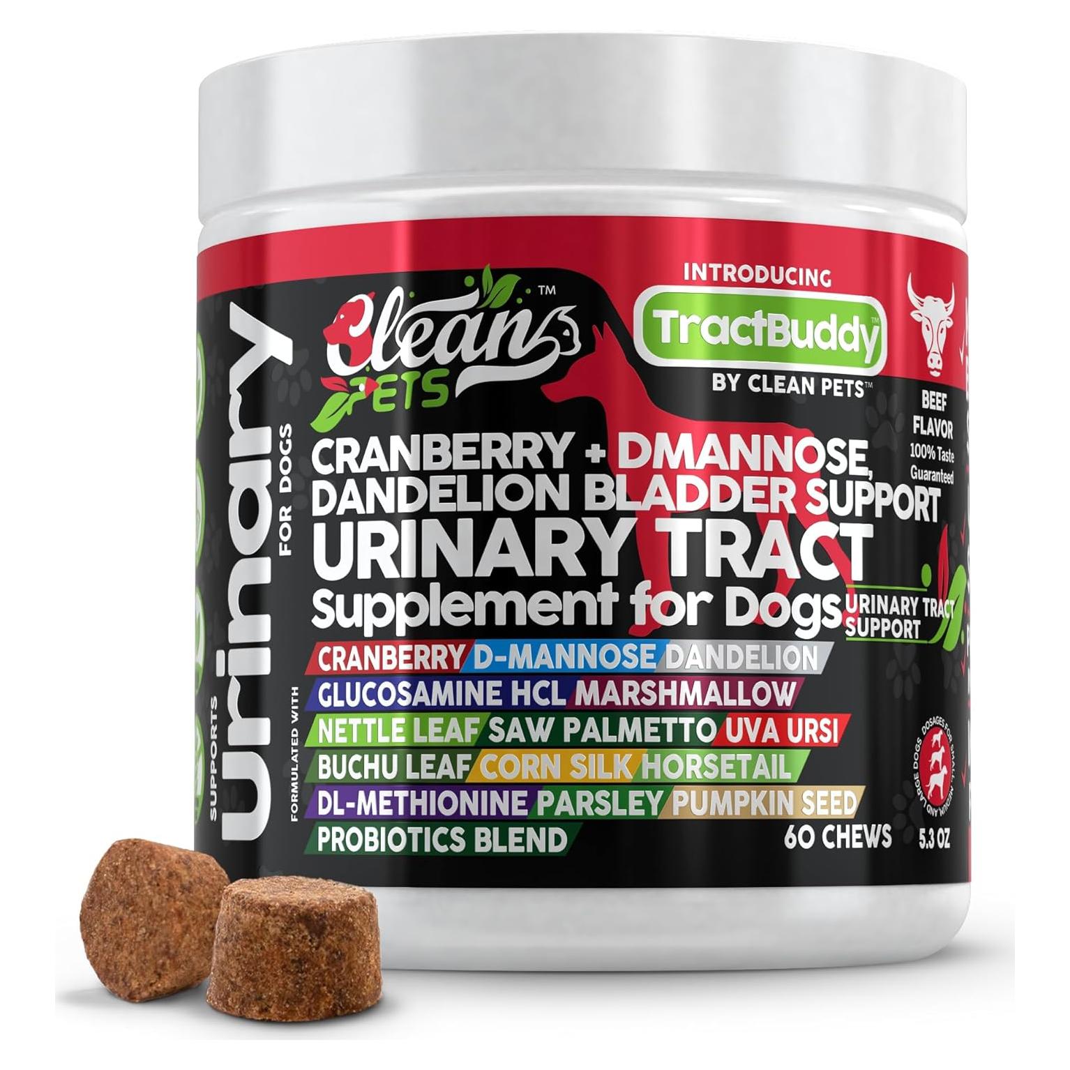 Suplemento Urinario para Perros Clean Brands 60 Cápsulas