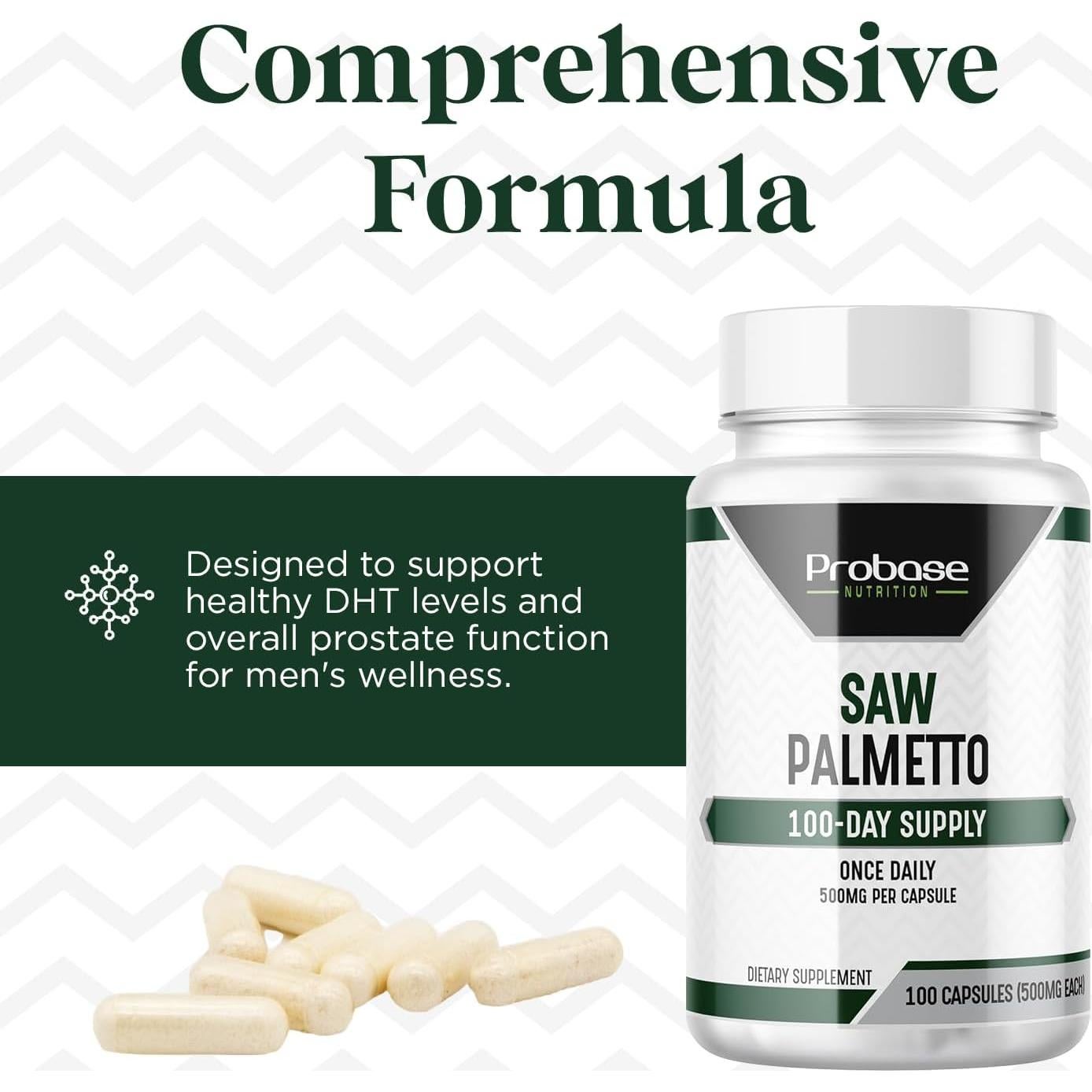Extracto de Saw Palmetto Nutrición Probase 100 Cápsulas 500mg