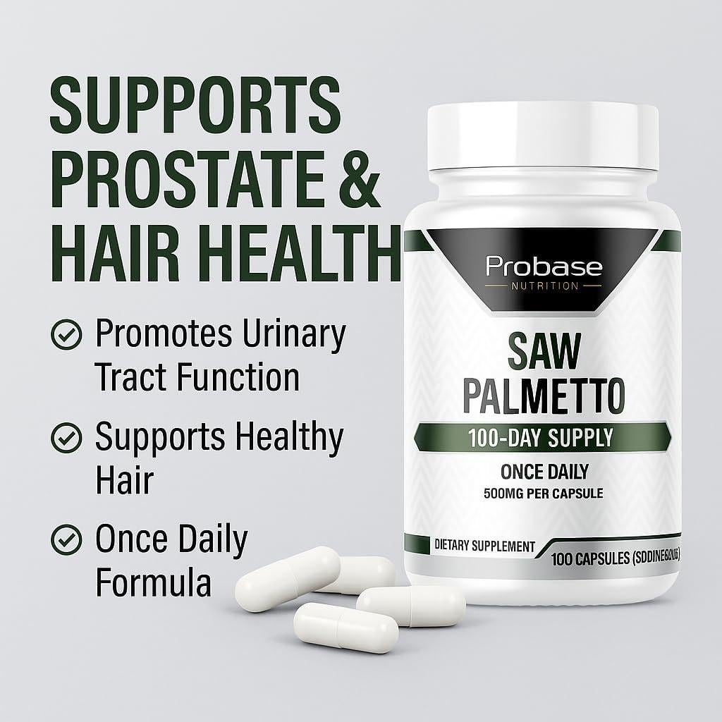 Extracto de Saw Palmetto Nutrición Probase 100 Cápsulas 500mg