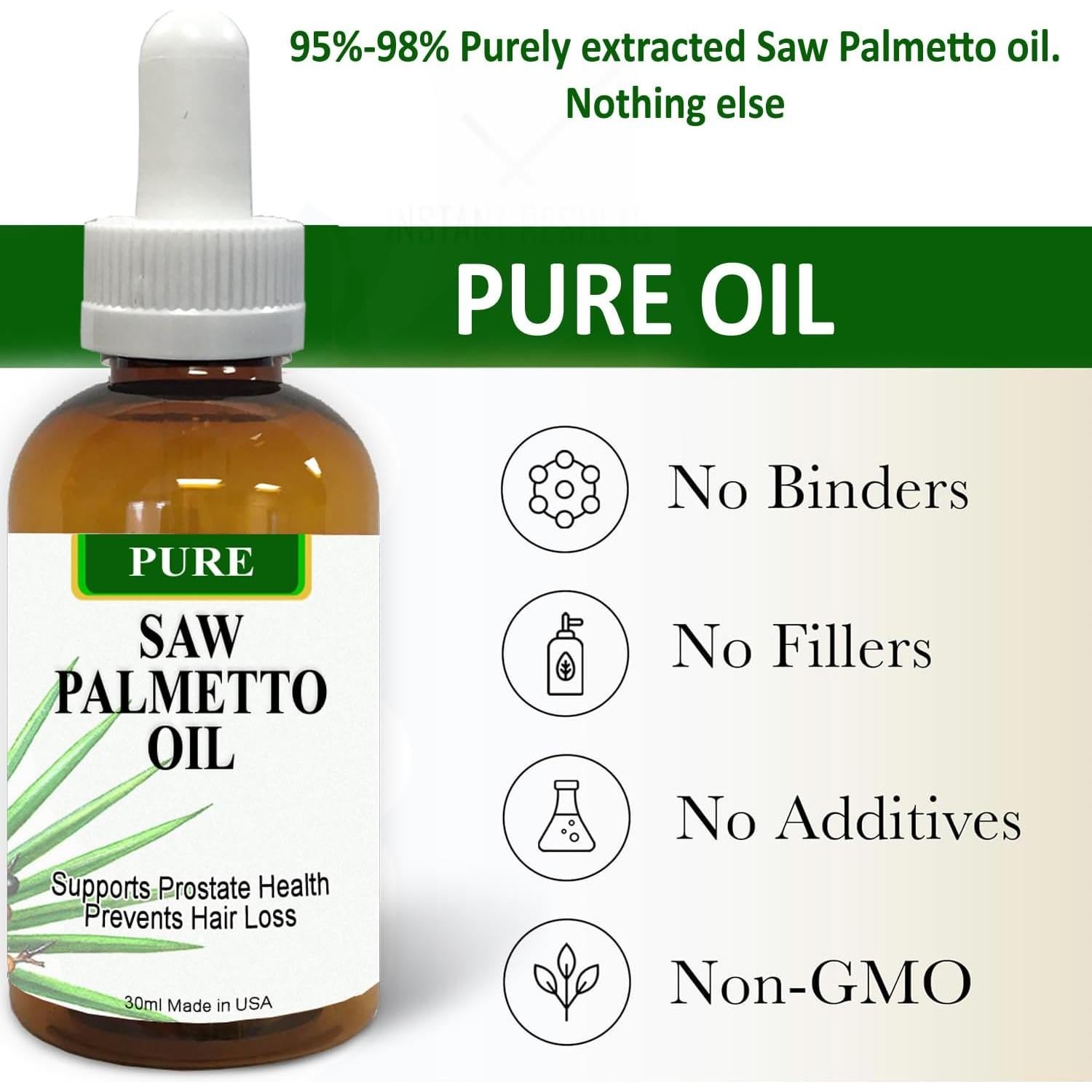 Aceite de Palma Enana Pura Orgánico 30 ml - Apoyo Prostático