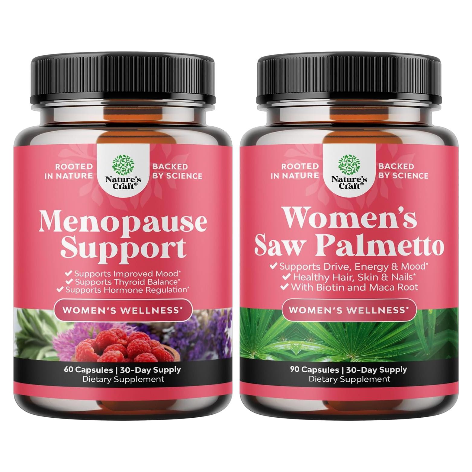 Suplemento Herbal Natures Craft para Menopausia y Cabello