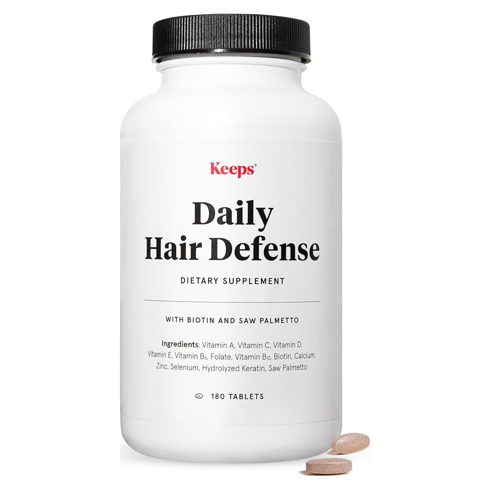 Suplemento Diario para el Cabello Keeps 180 Tabletas - Biotina y Vitaminas