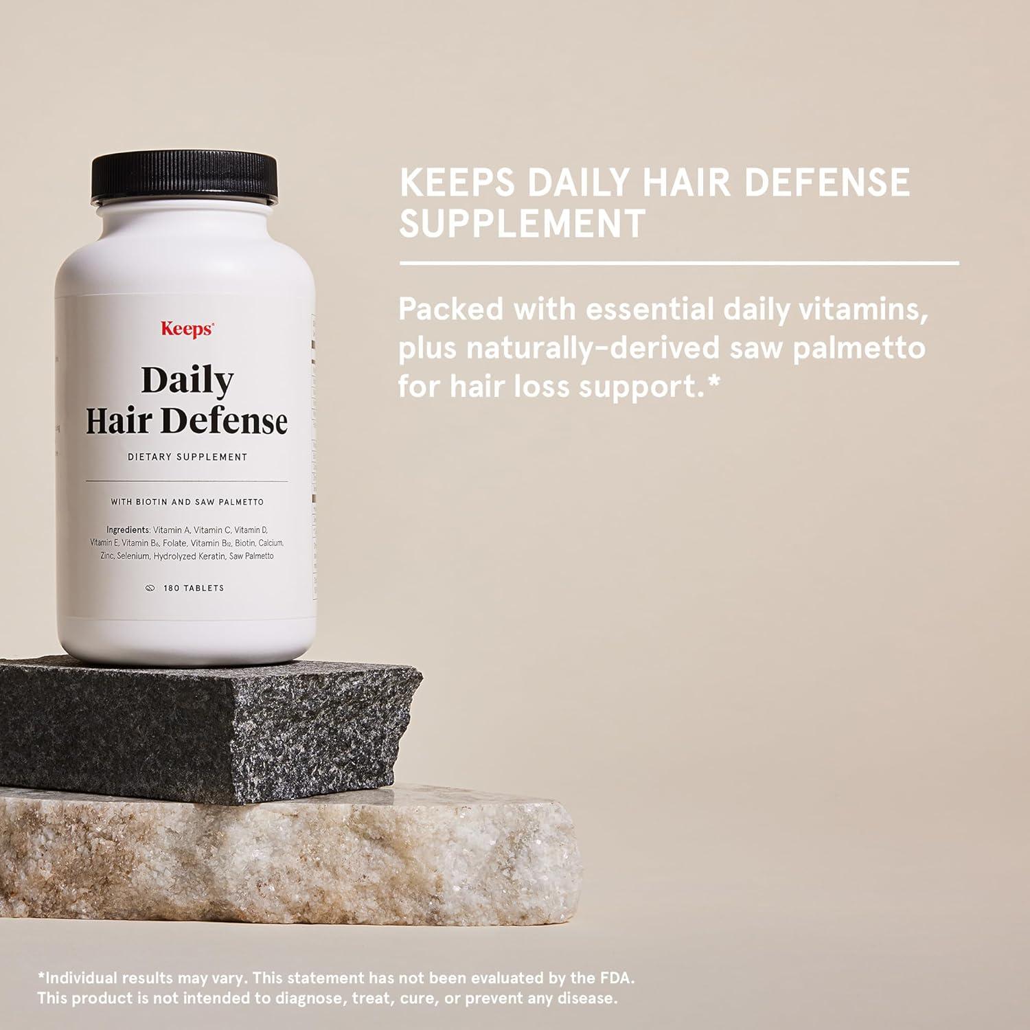 Suplemento Diario para el Cabello Keeps 180 Tabletas - Biotina y Vitaminas