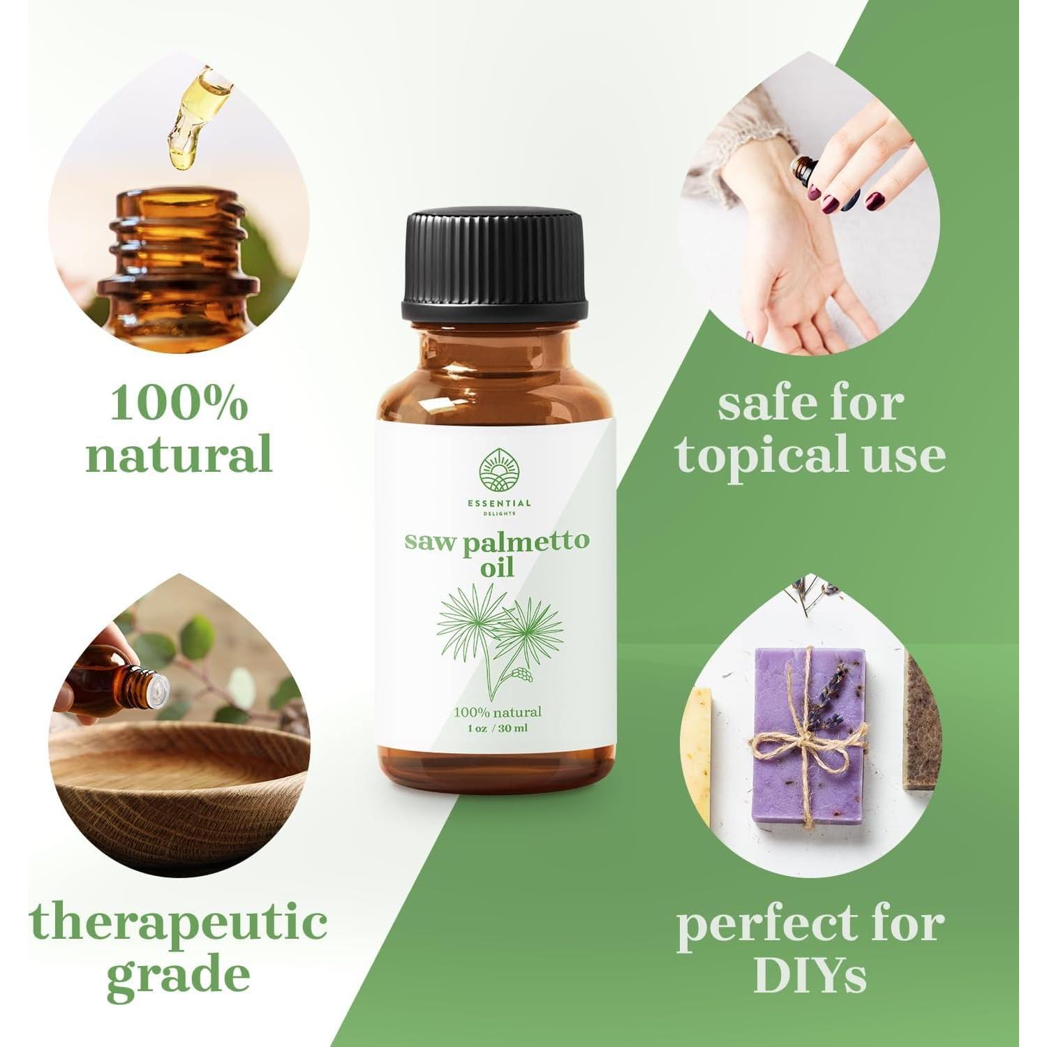 Aceite de Saw Palmetto Delicias Esenciales 29.57 ml - Vegano