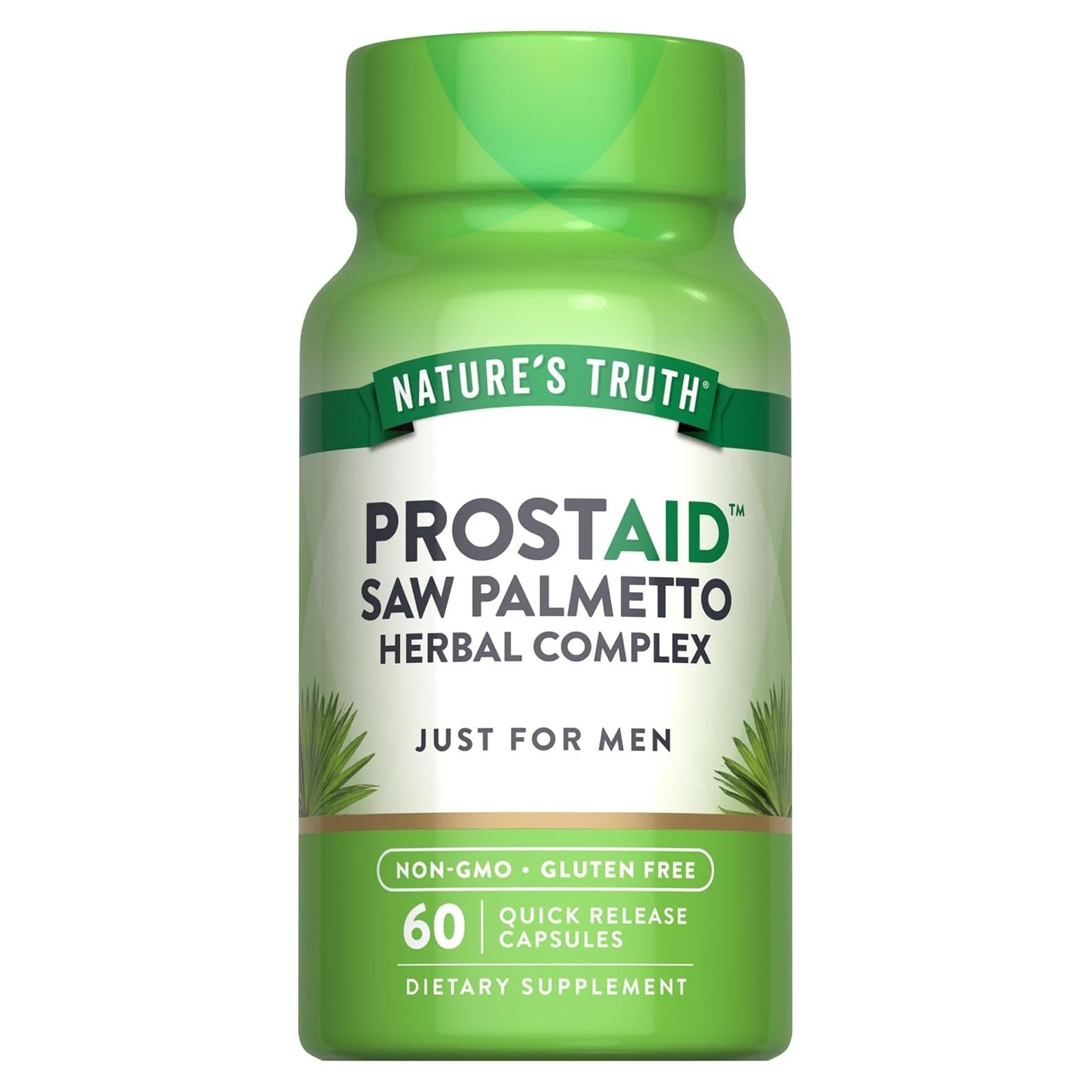 Suplemento Prostático Nature's Truth con Saw Palmetto 60 Cápsulas