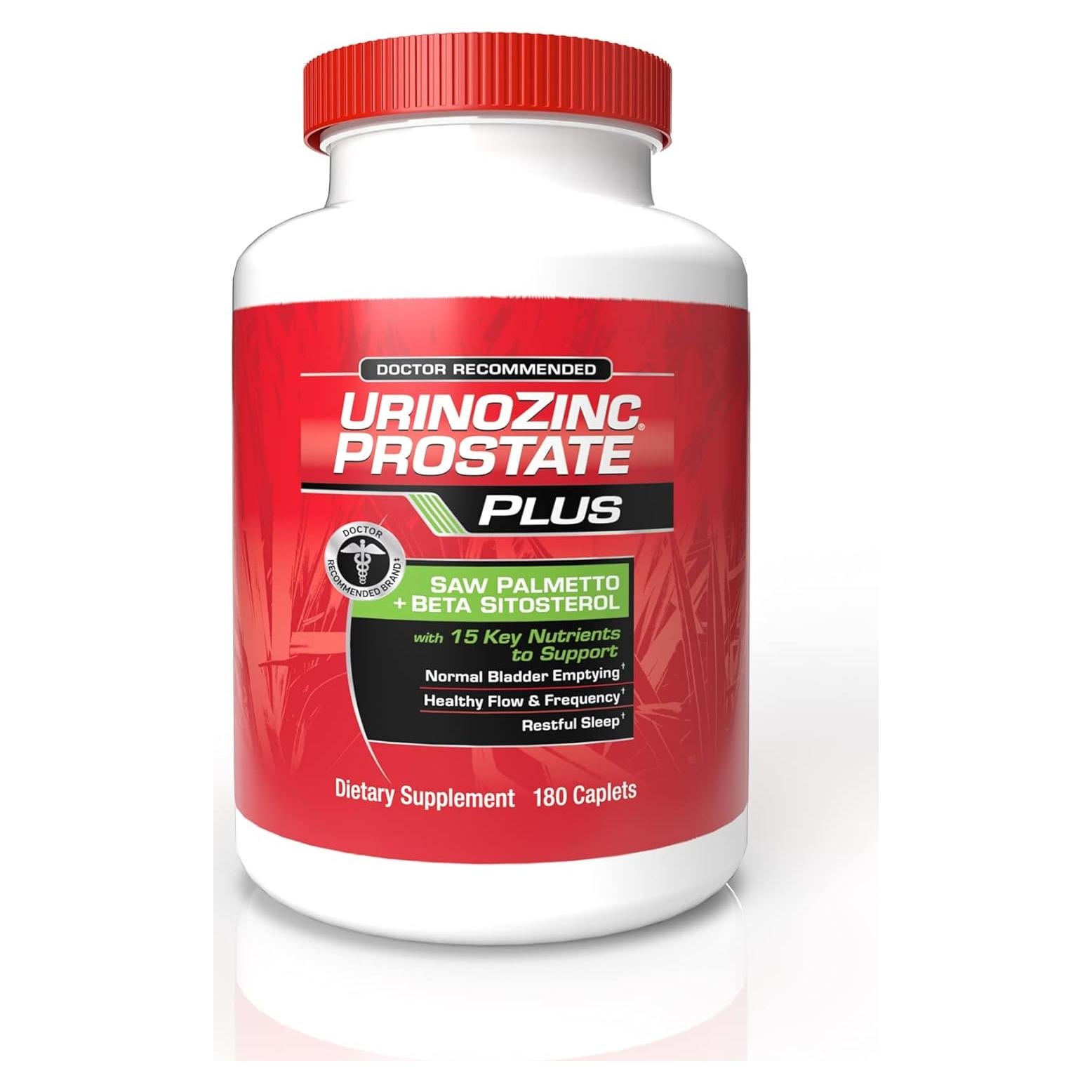 Urinozinc Plus - Suplemento Próstata Beta Sitosterol 180 tabletas