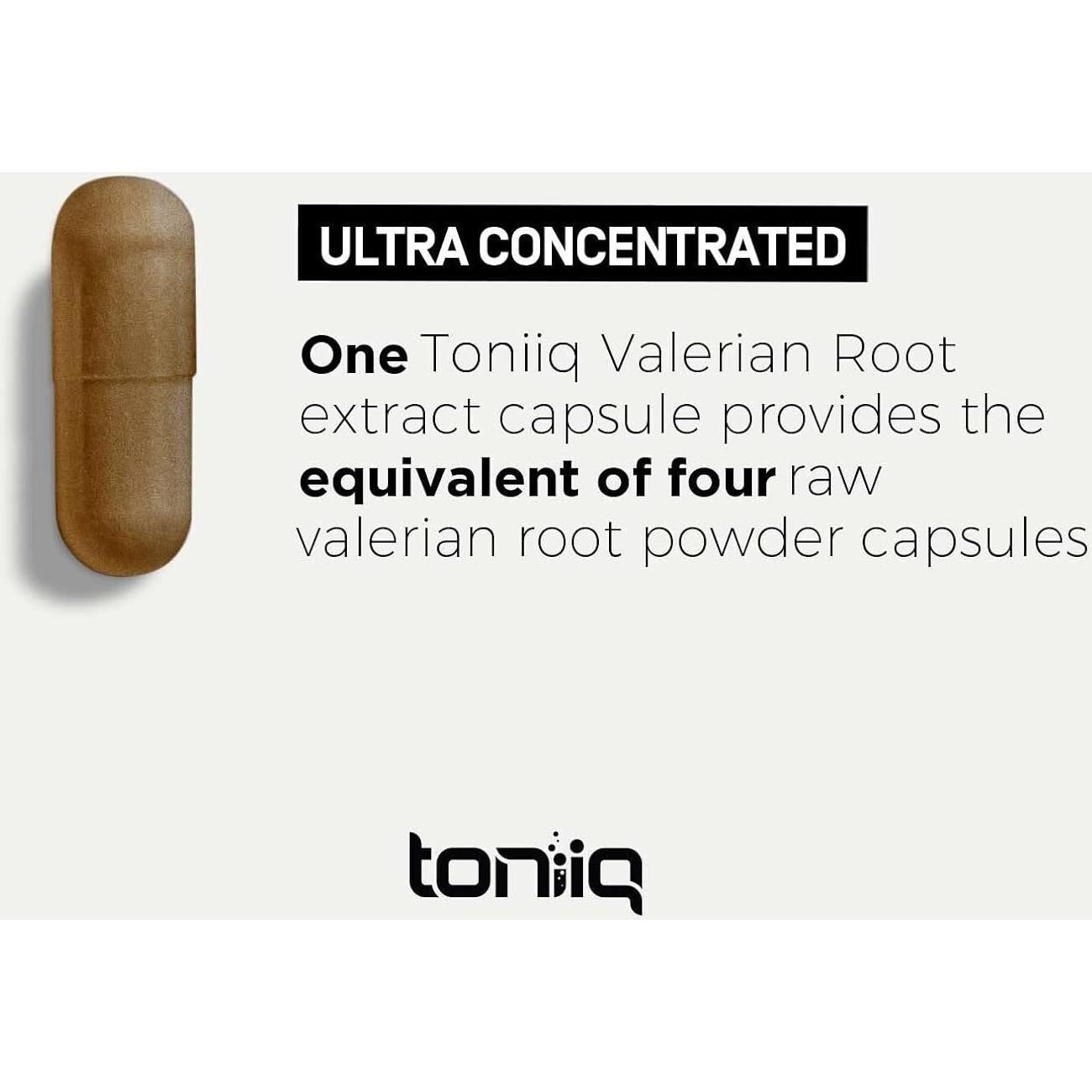 Cápsulas de raíz de valeriana Toniiq 325mg - 120 unidades