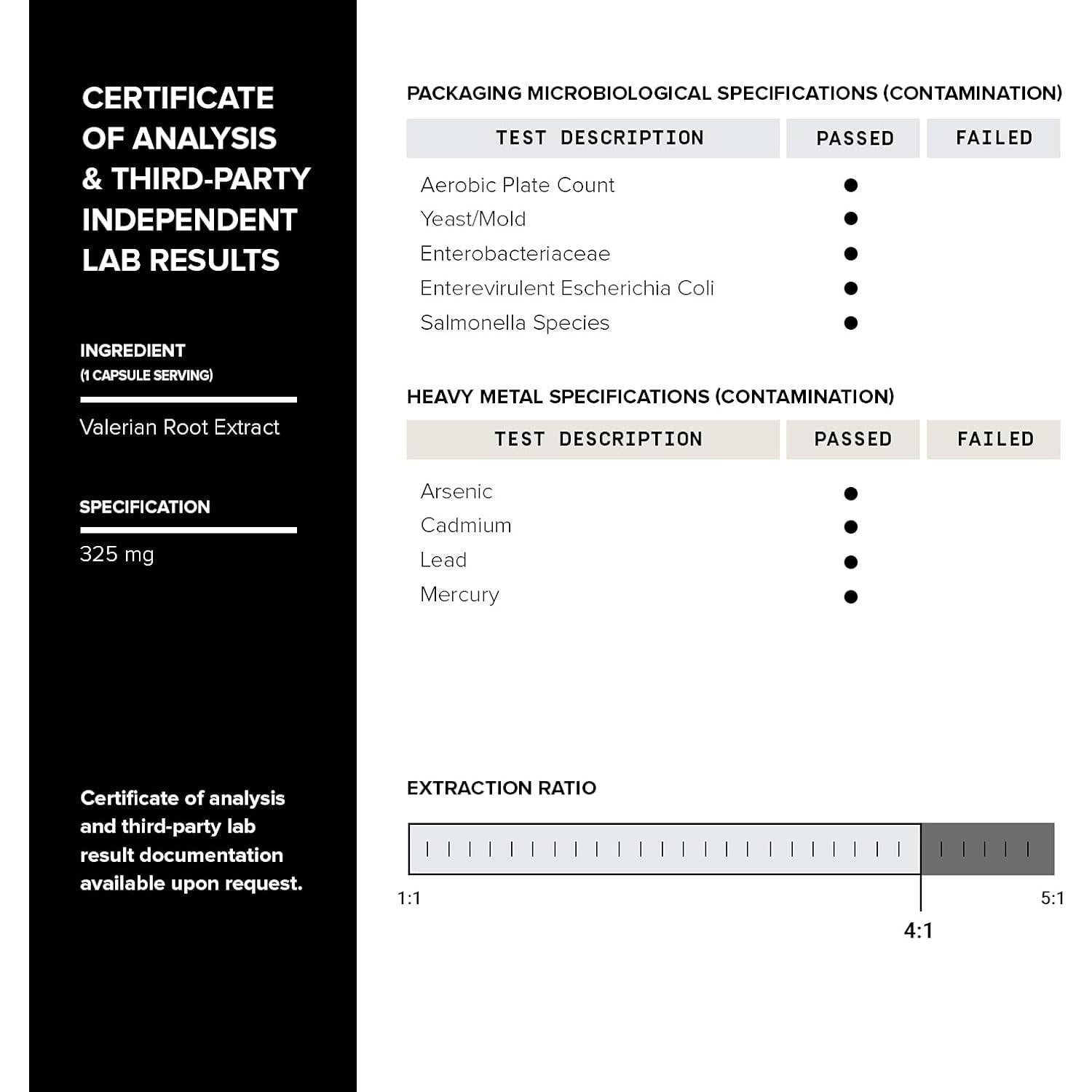Cápsulas de raíz de valeriana Toniiq 325mg - 120 unidades