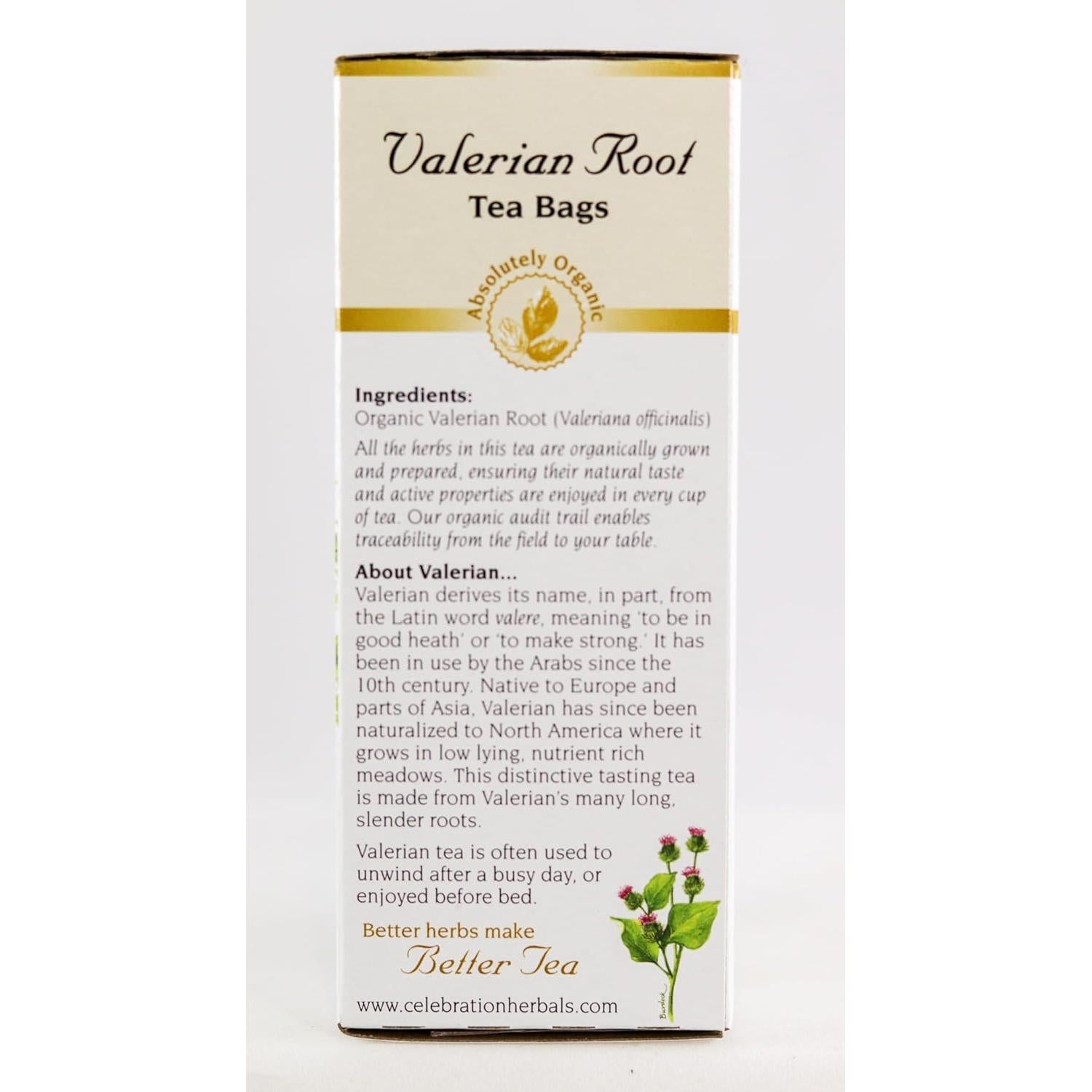 Té de Hierbas Raíz de Valeriana Celebration Herbals 24 Unidades